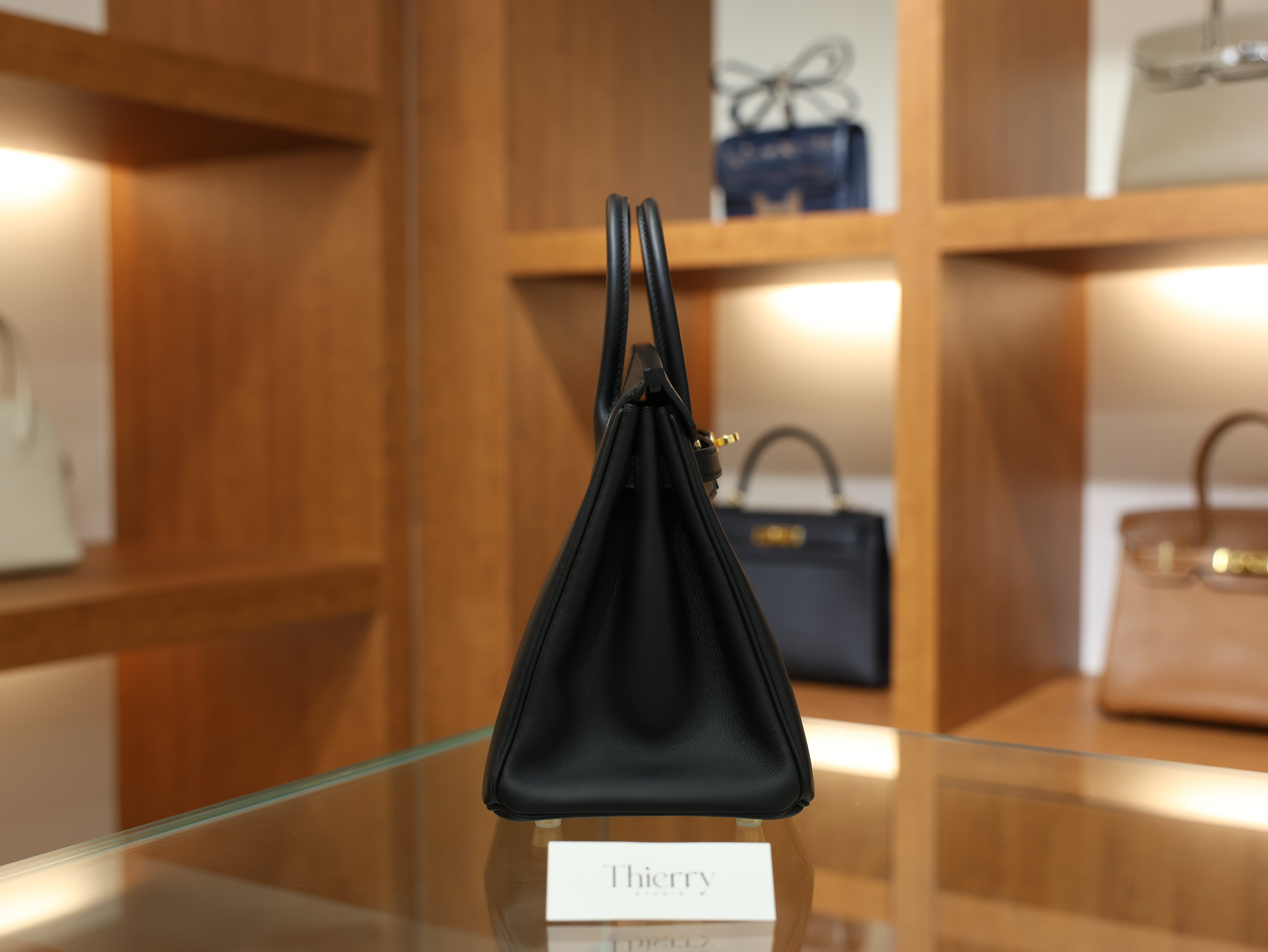 버킨 25 스위프트 블랙 금장