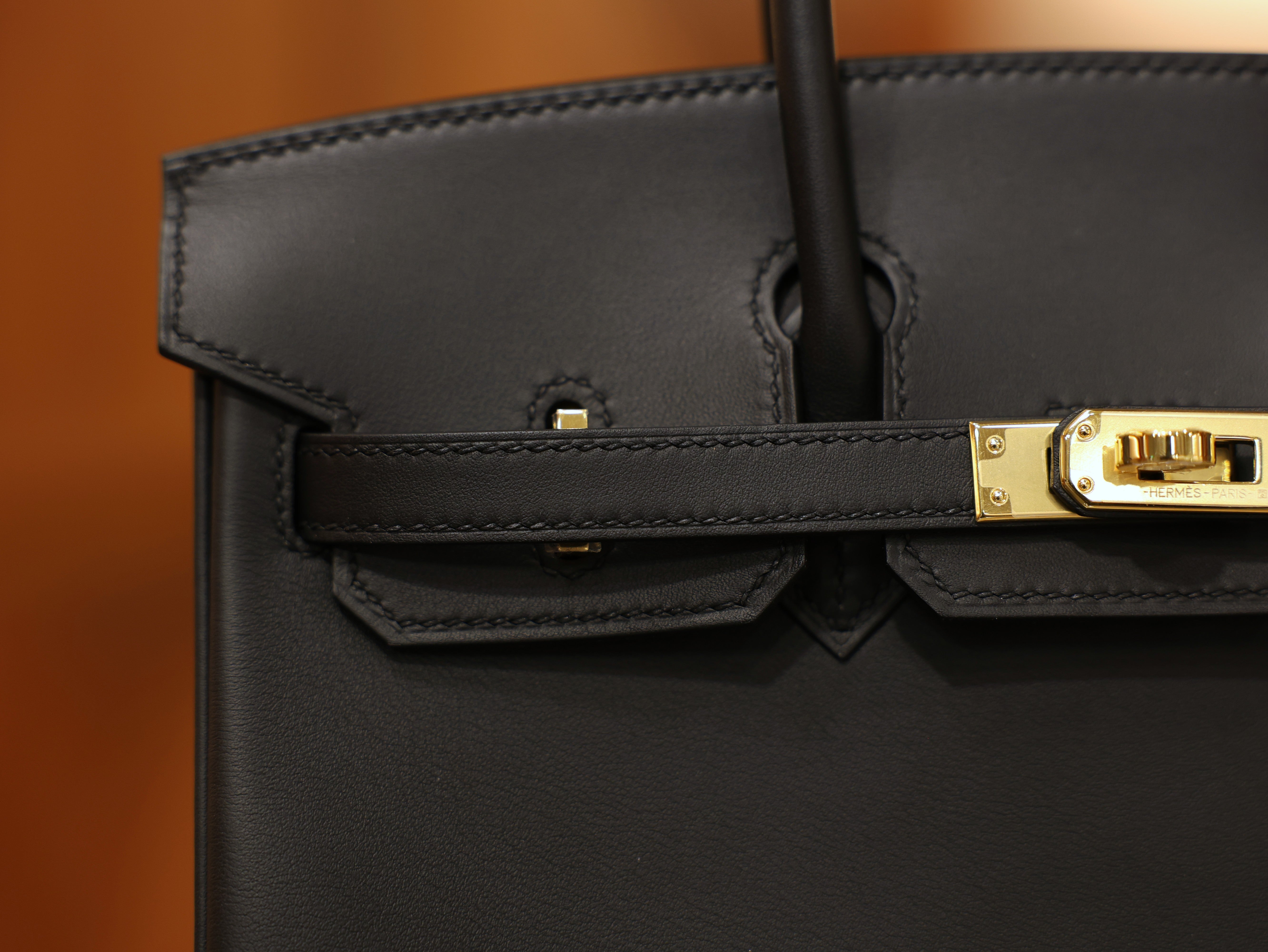 버킨 25 스위프트 블랙 금장