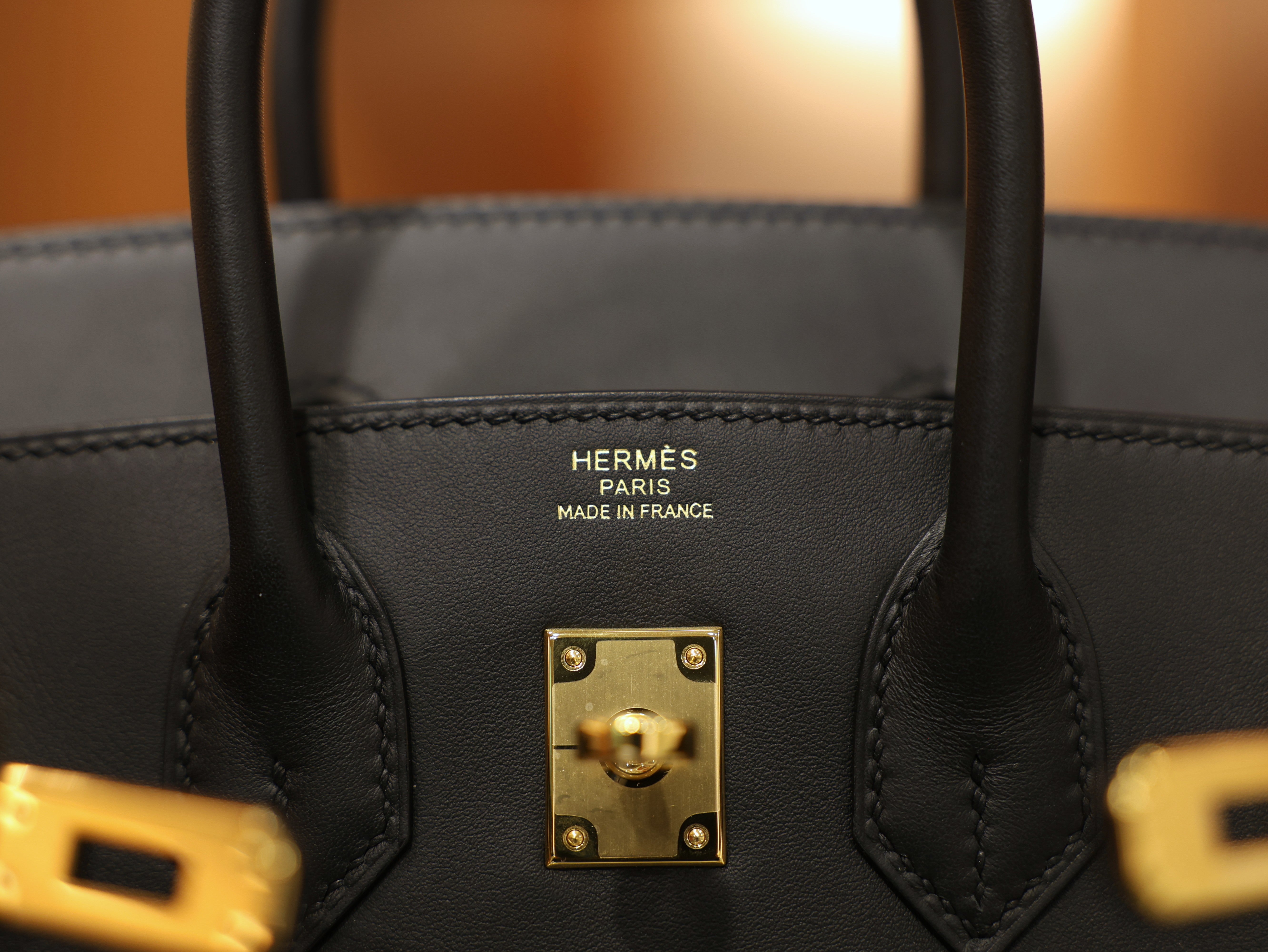 버킨 25 스위프트 블랙 금장