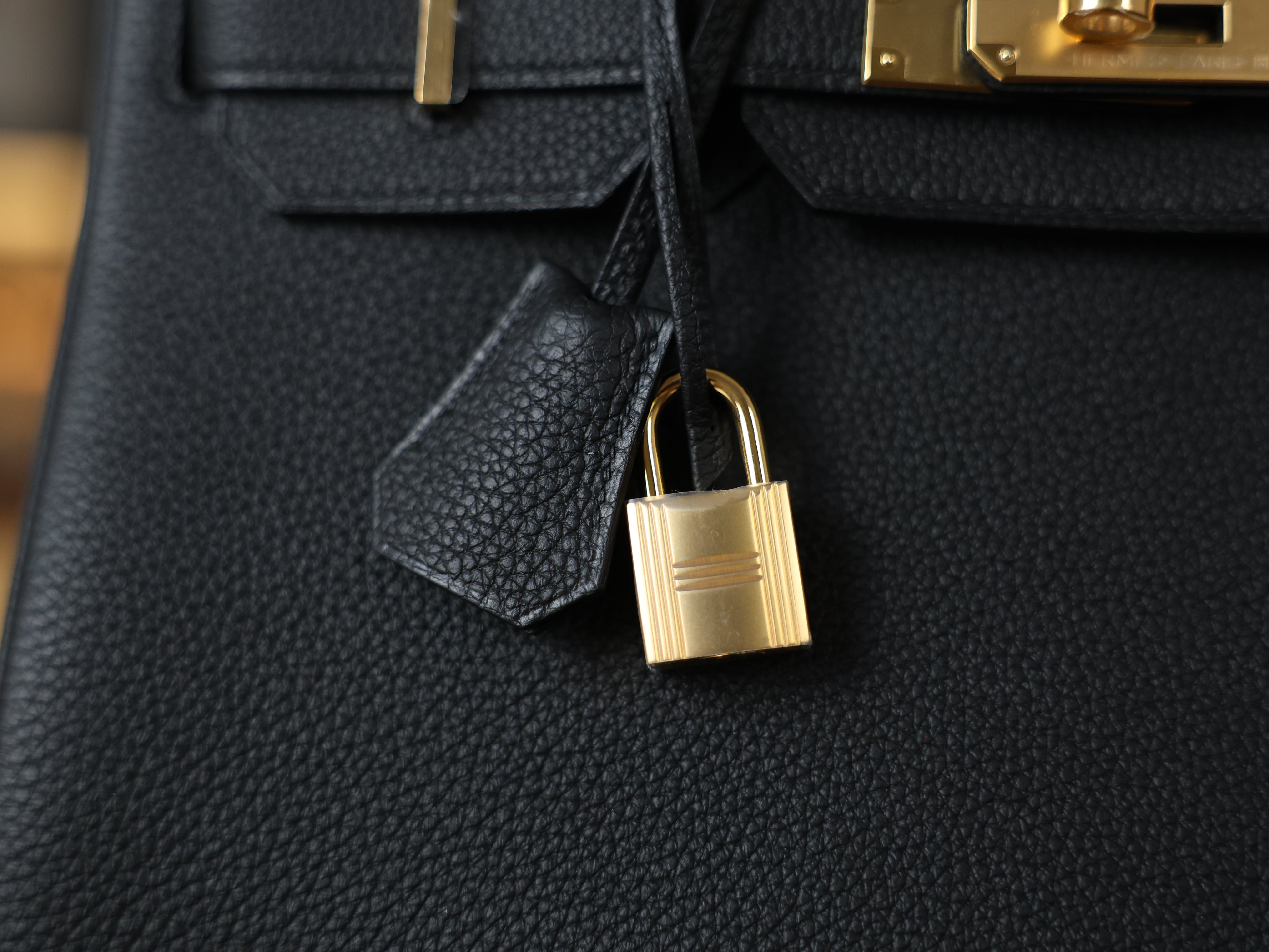 버킨 30 토고 블랙 금장