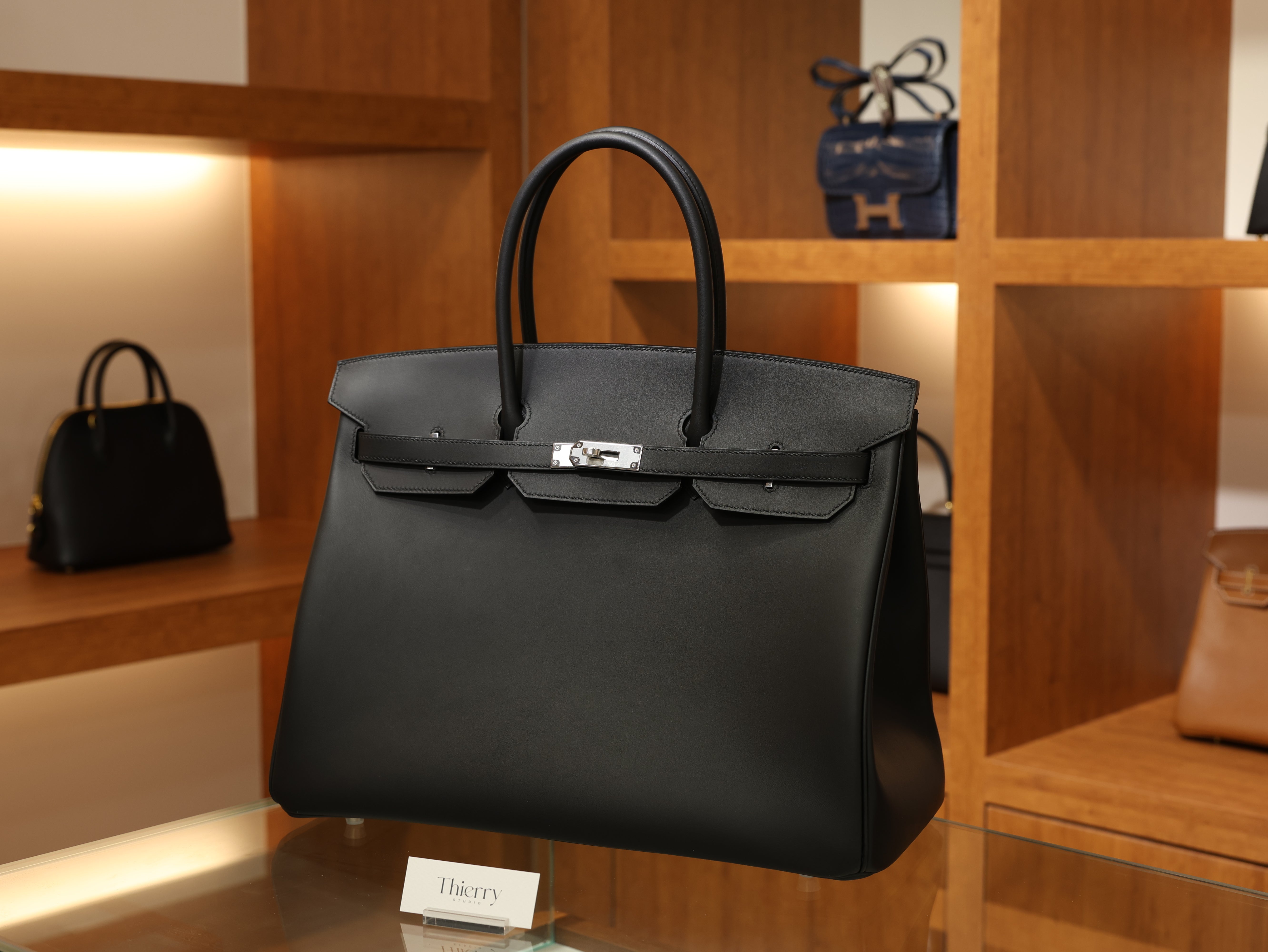 버킨 40 스위프트 블랙 은장