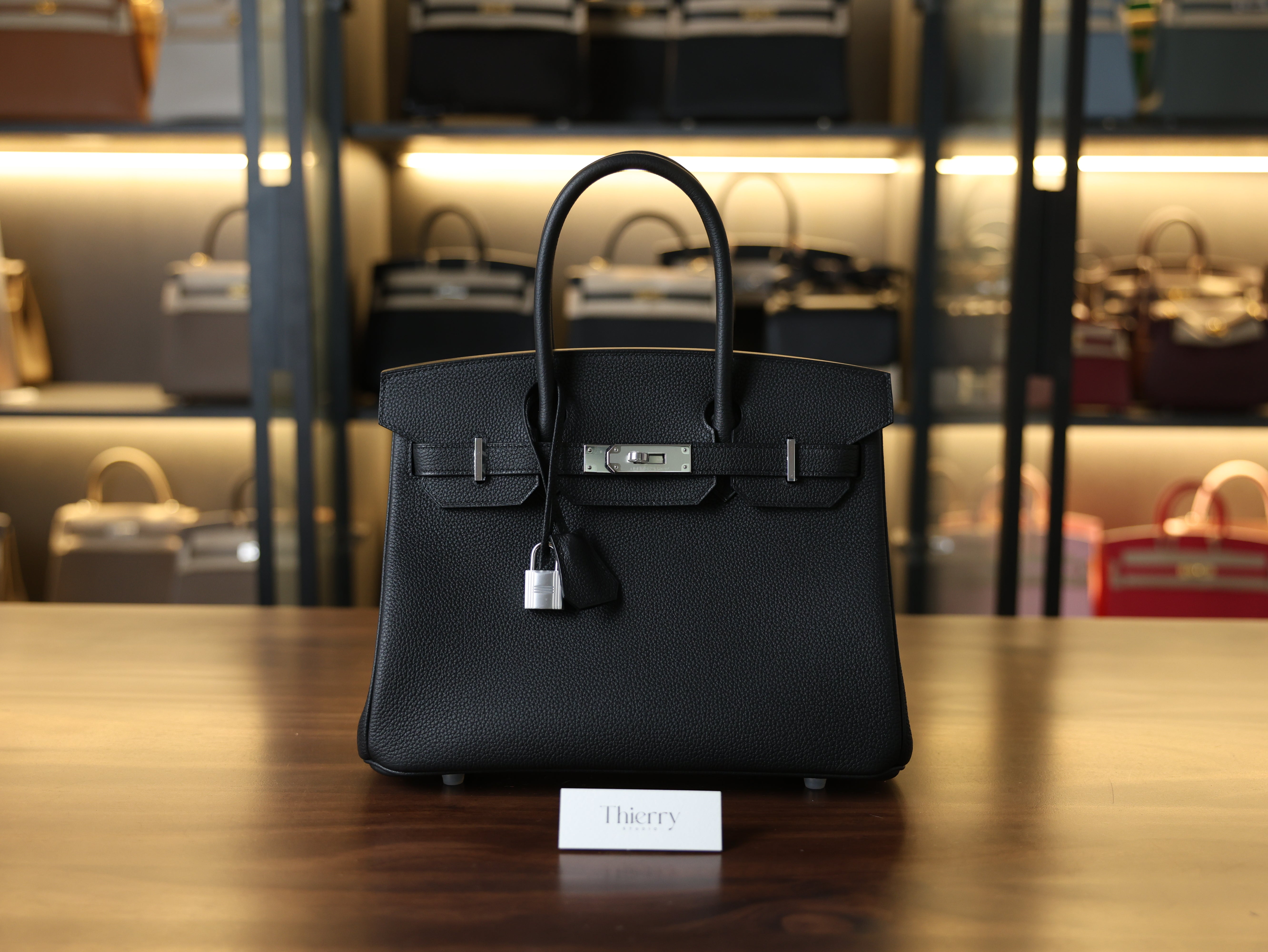 버킨 30 토고 블랙 은장