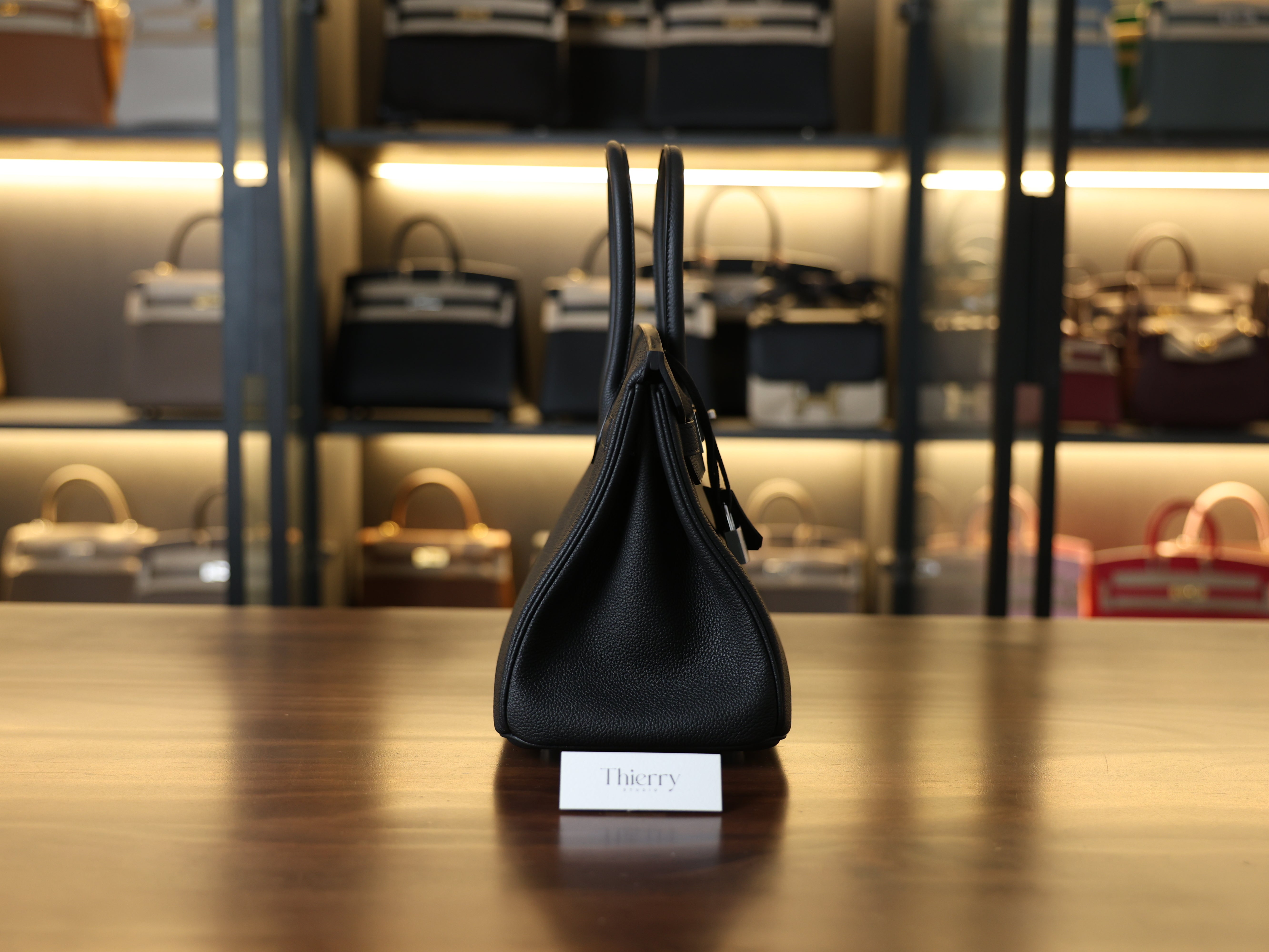 버킨 30 토고 블랙 은장