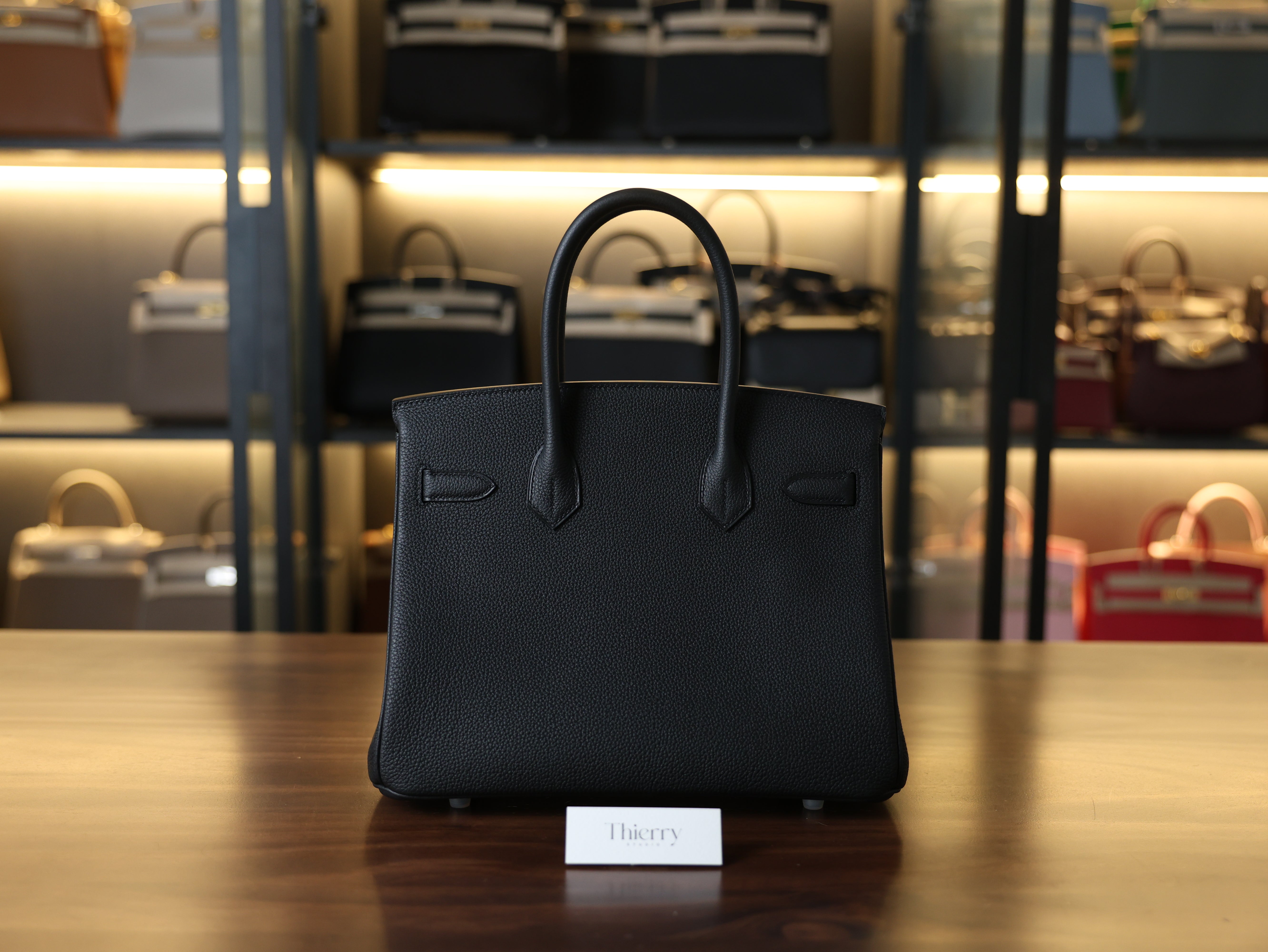 버킨 30 토고 블랙 은장