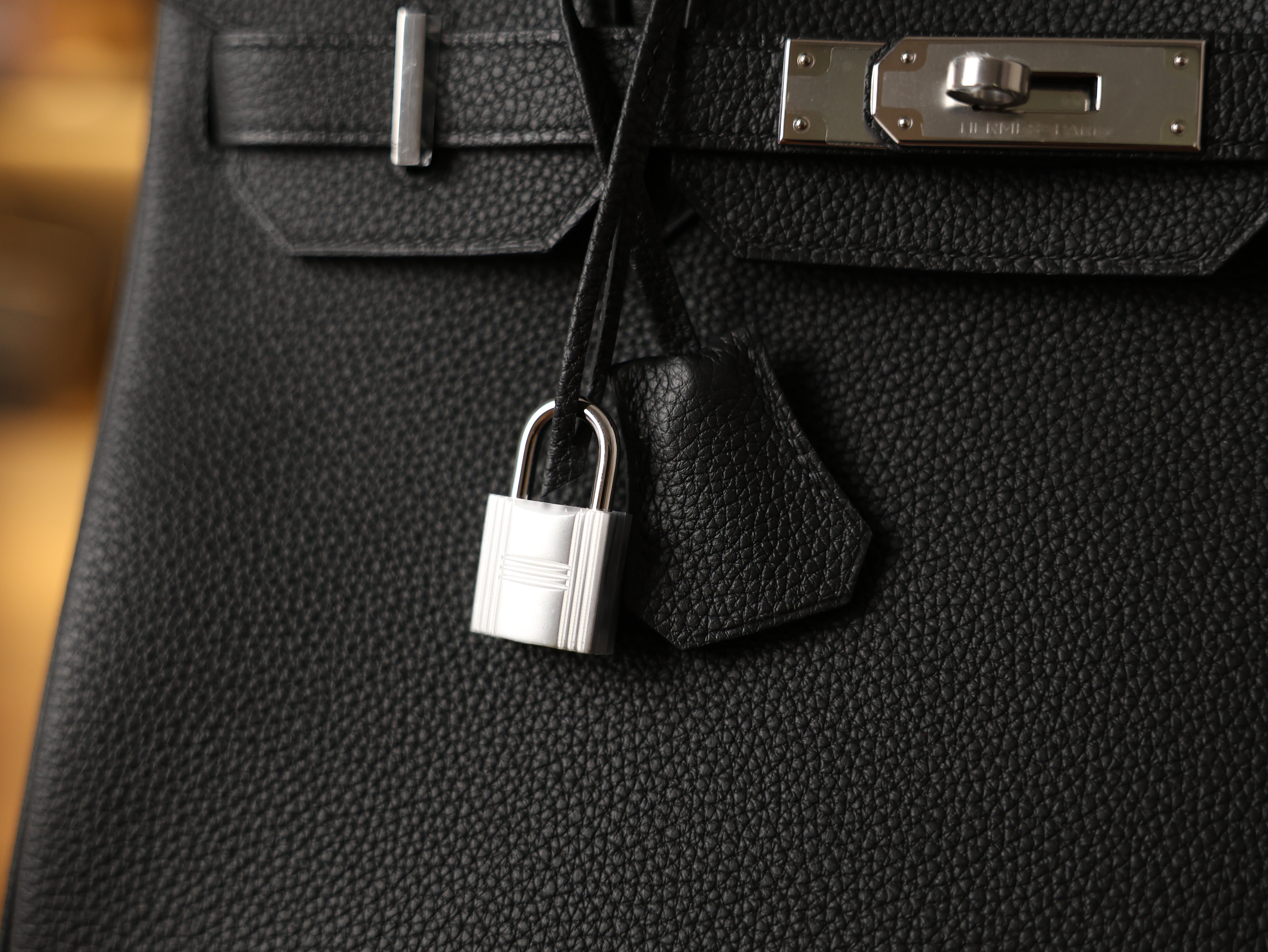 버킨 30 토고 블랙 은장