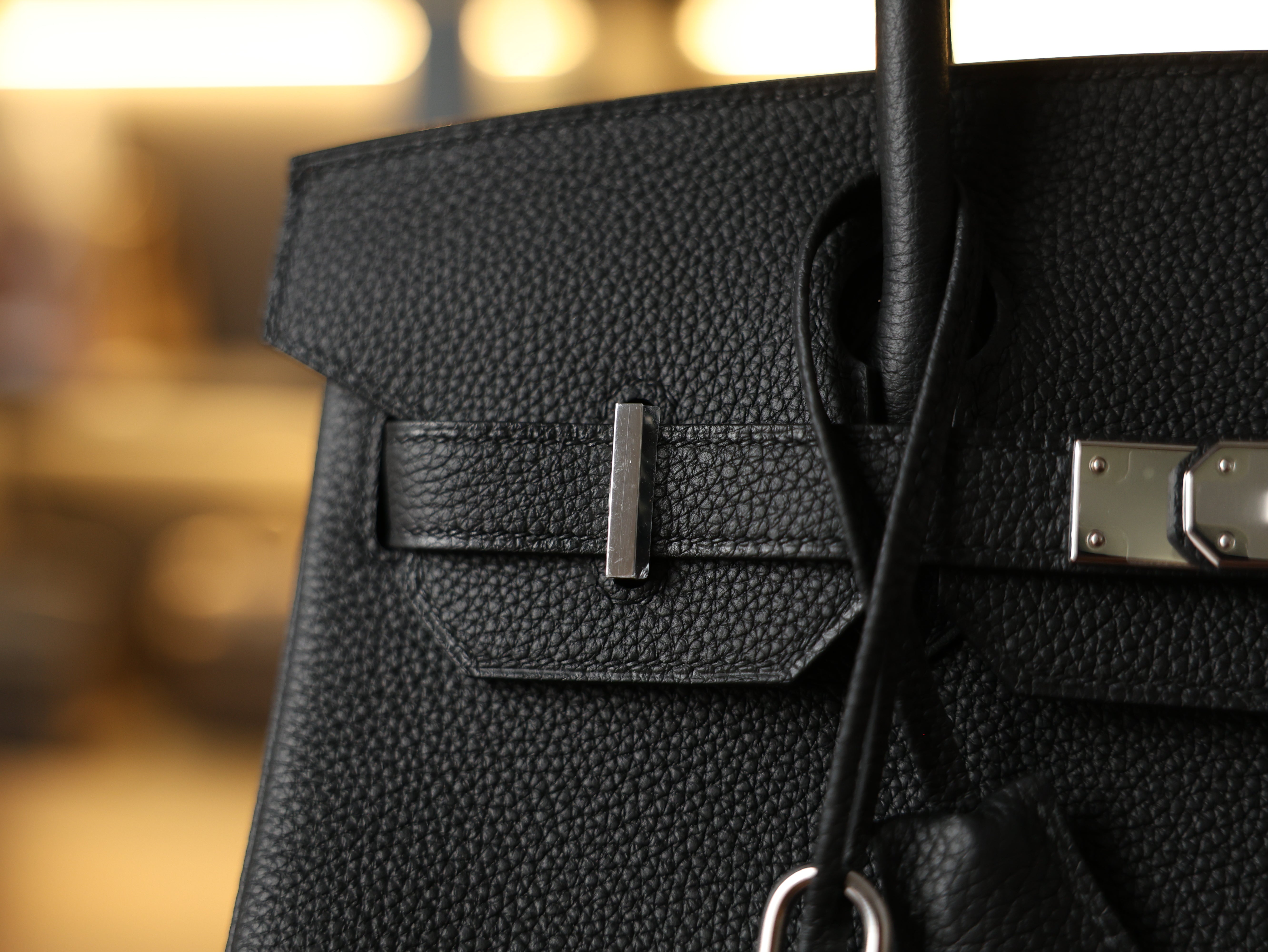 버킨 30 토고 블랙 은장