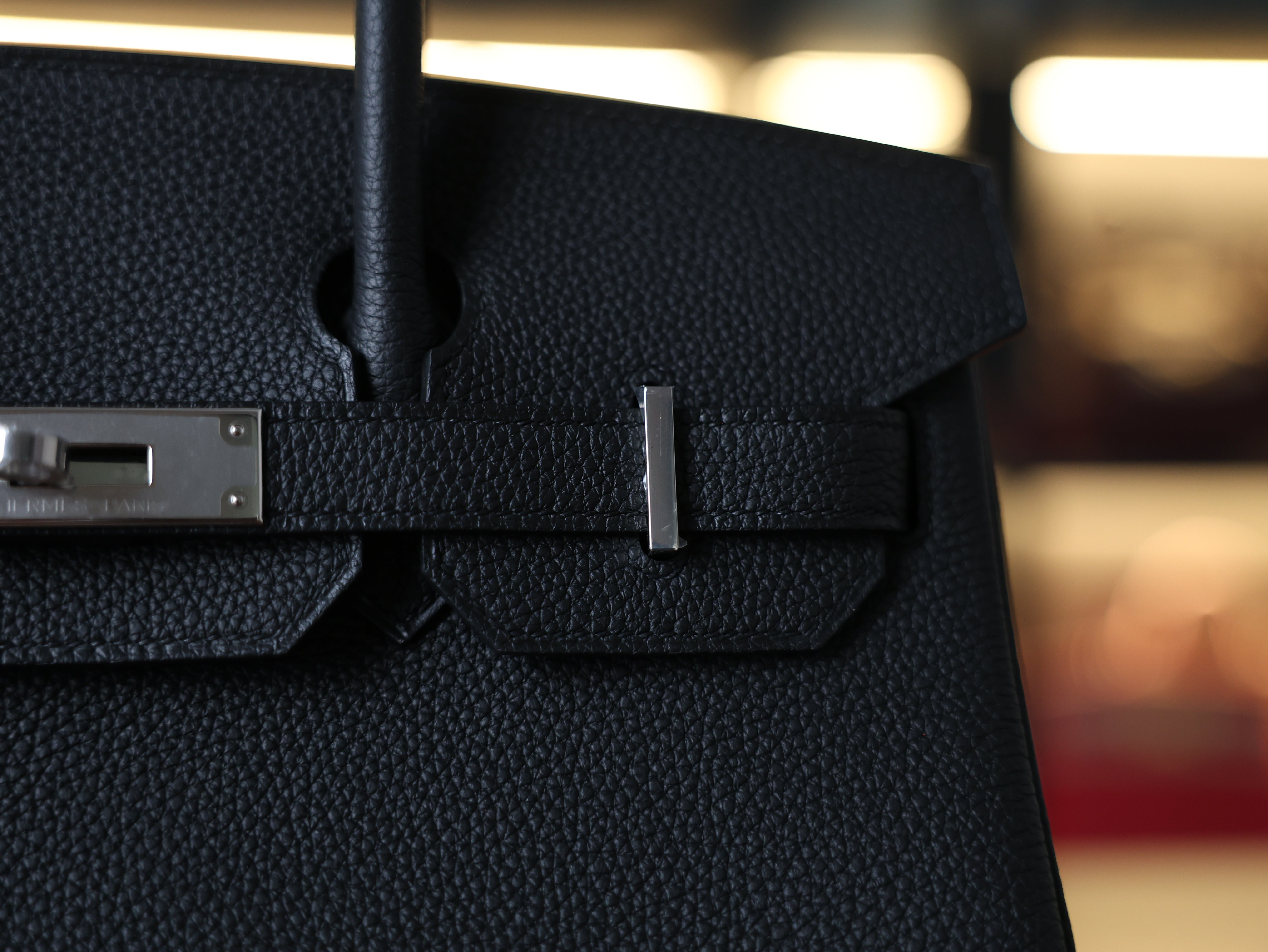 버킨 30 토고 블랙 은장