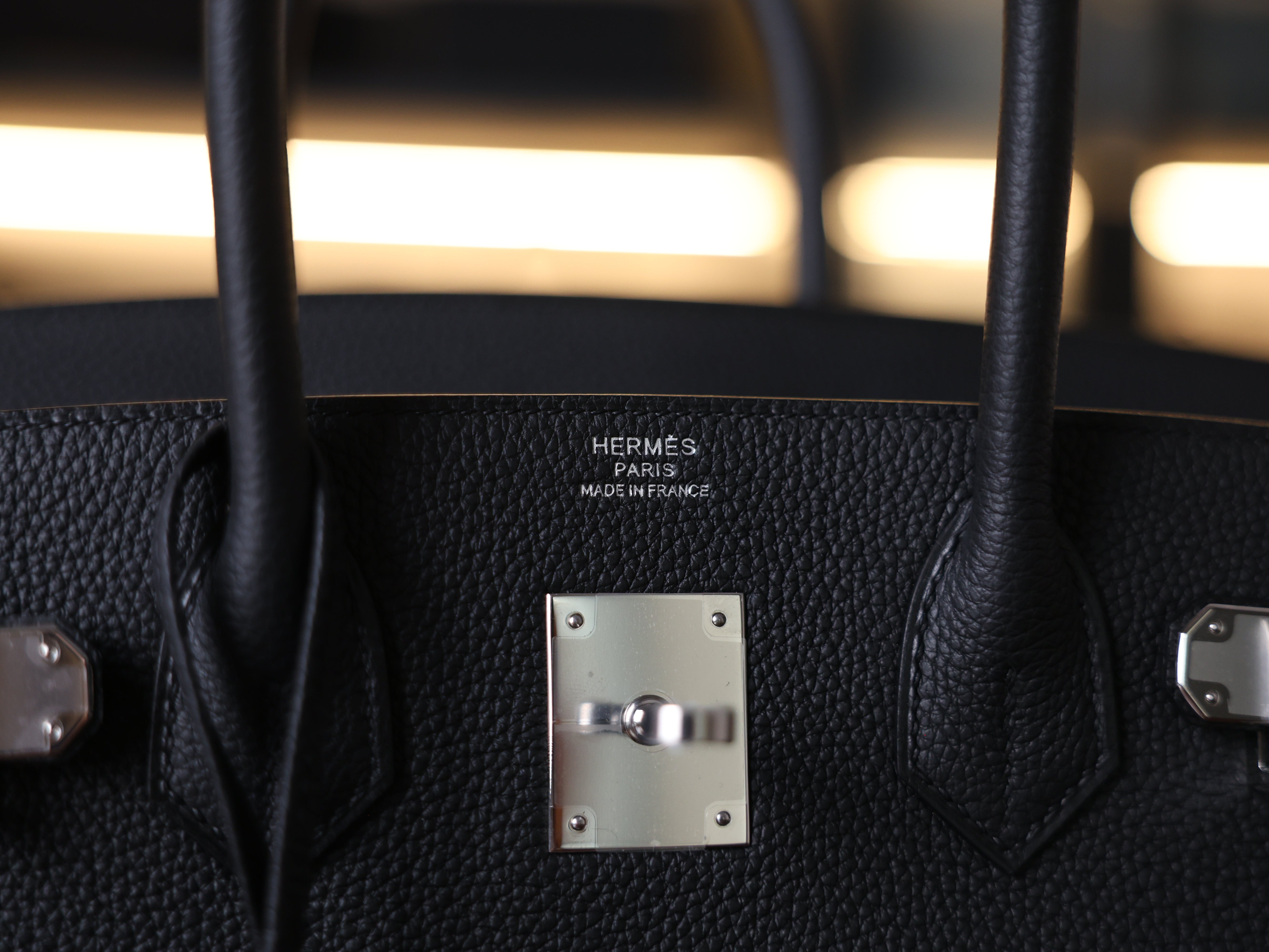 버킨 30 토고 블랙 은장