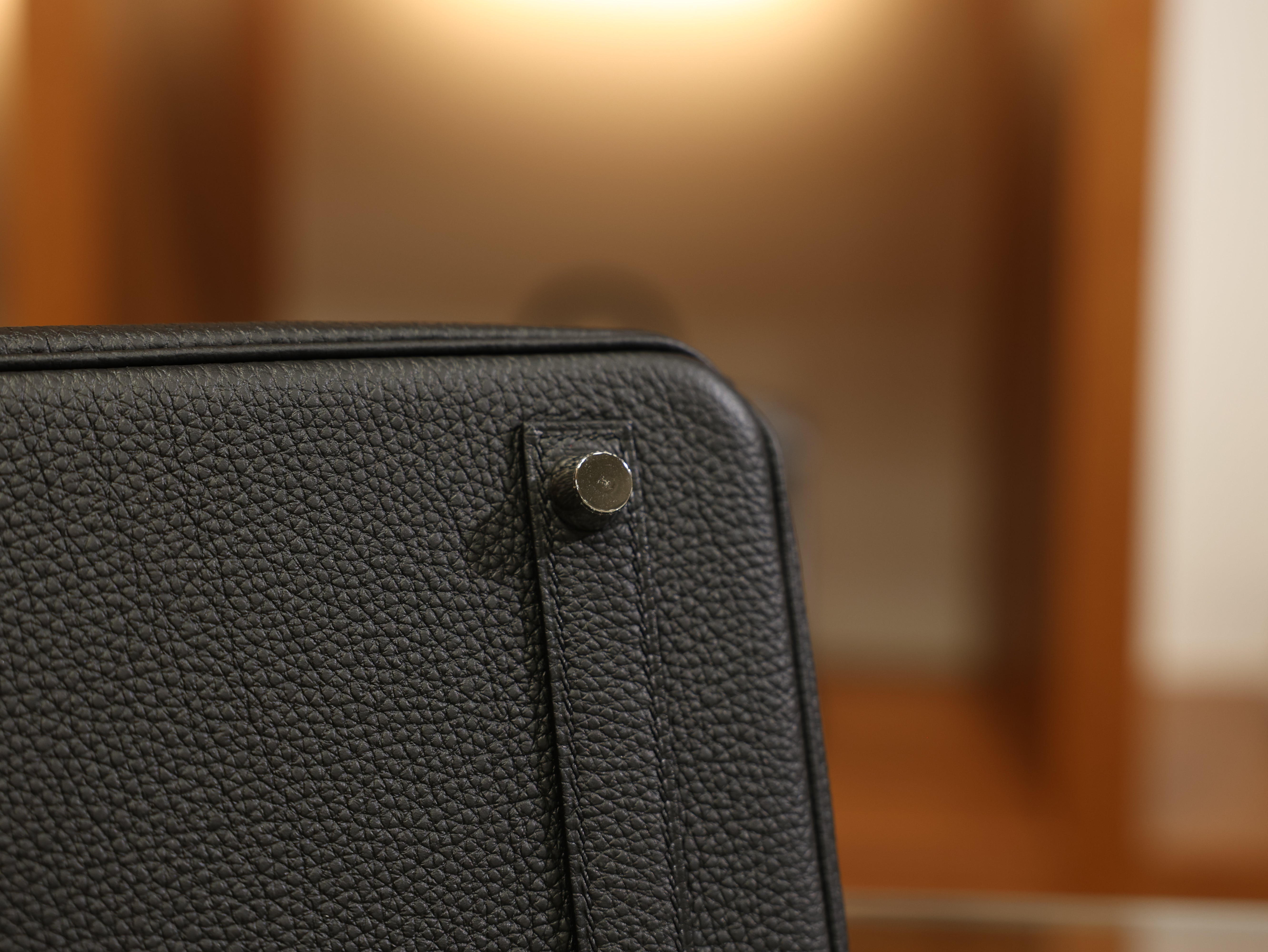 버킨 25 토고 블랙 은장