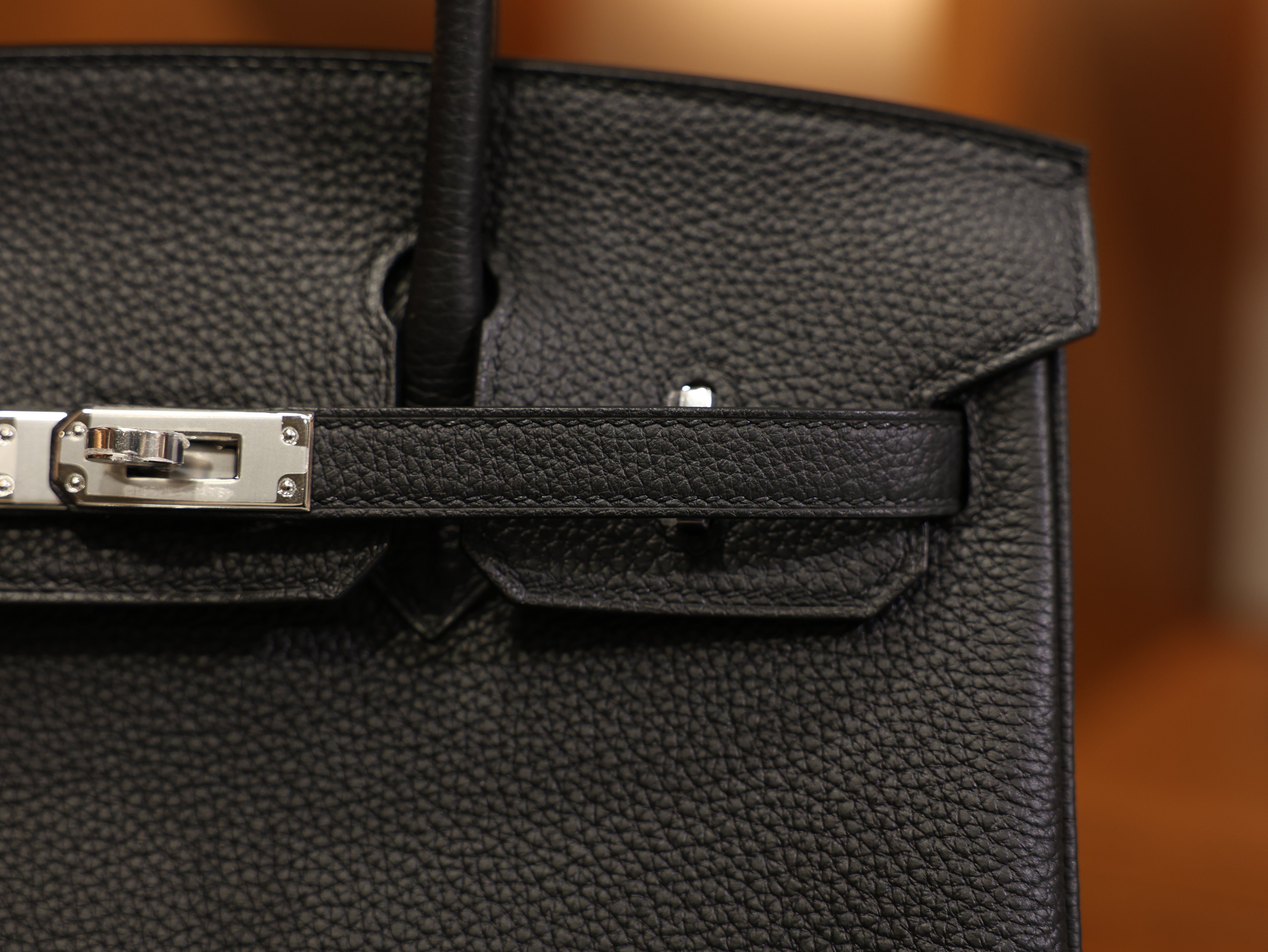 버킨 25 토고 블랙 은장