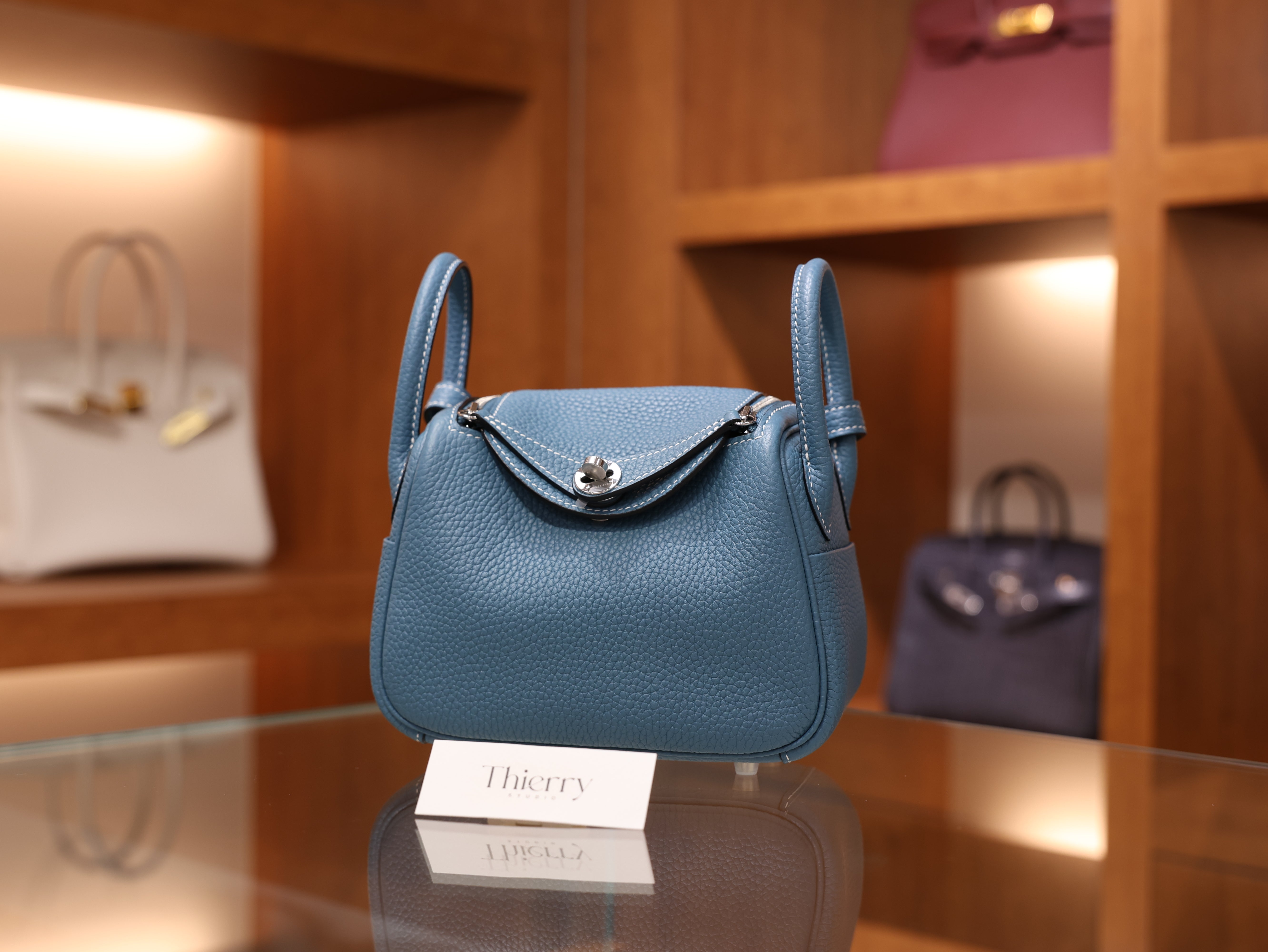 Lindy mini clemence blue jean PHW