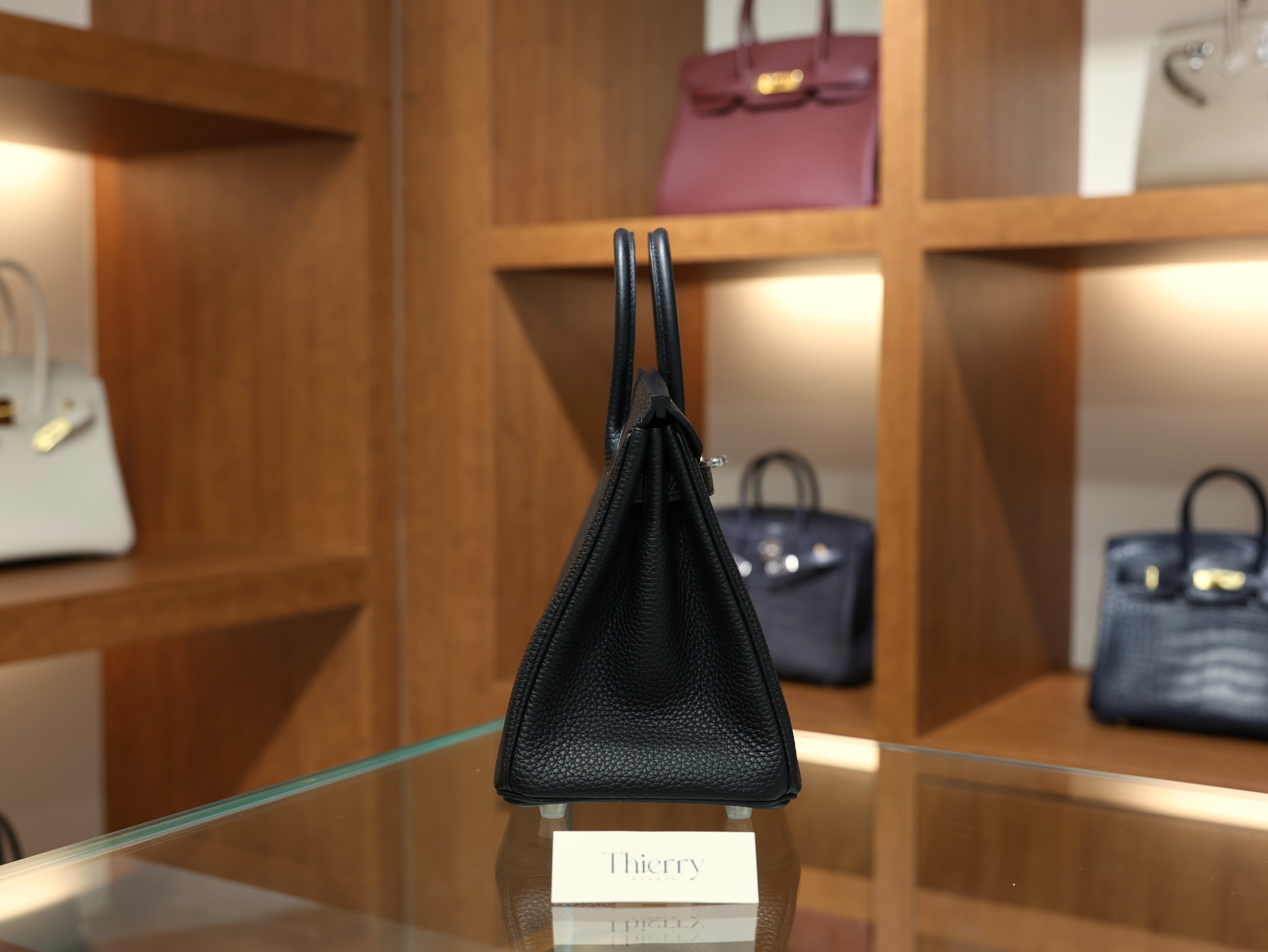 Birkin 25 clemence black PHW