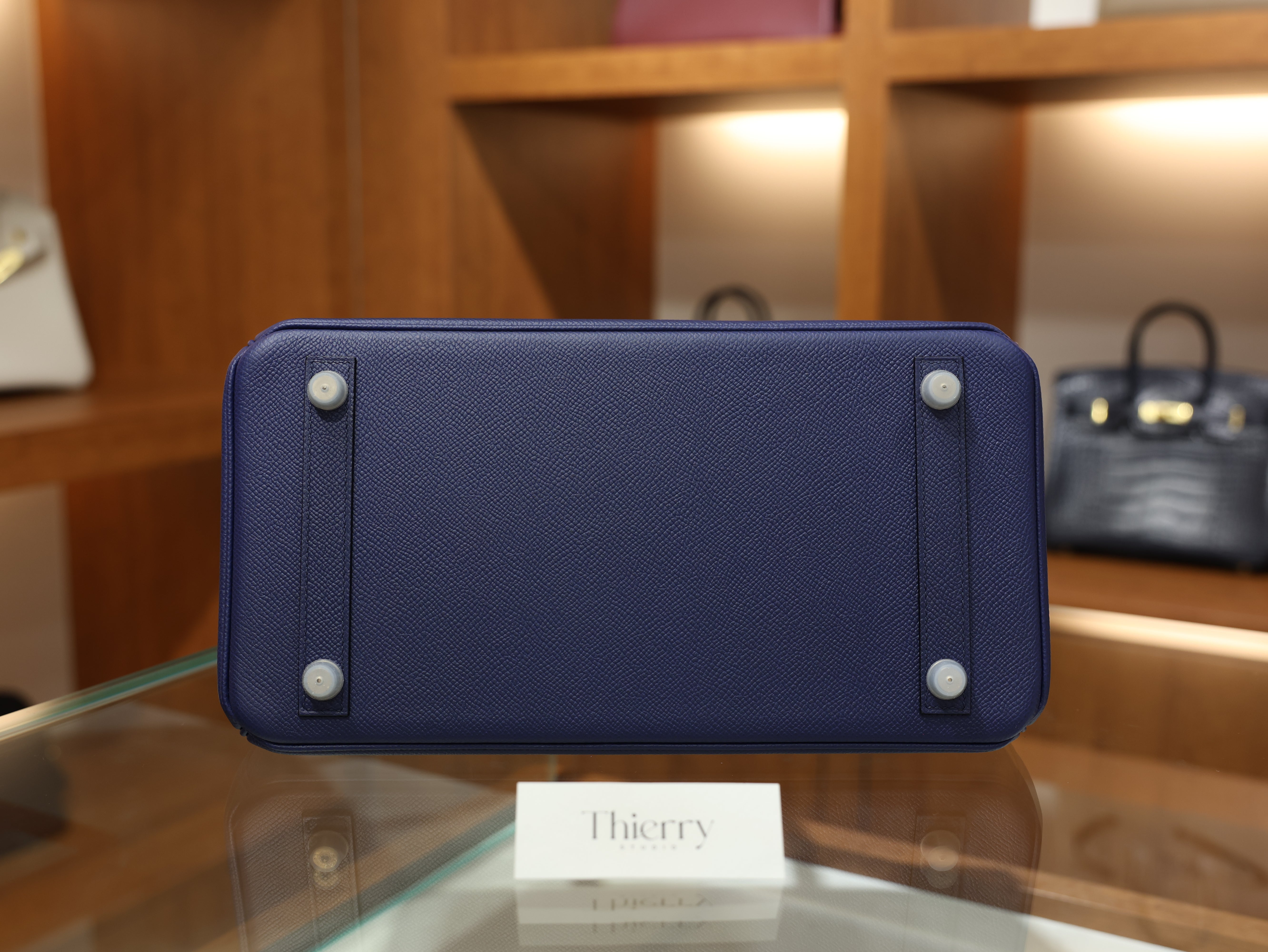 Birkin 30 epsom retourne blue saphir PHW