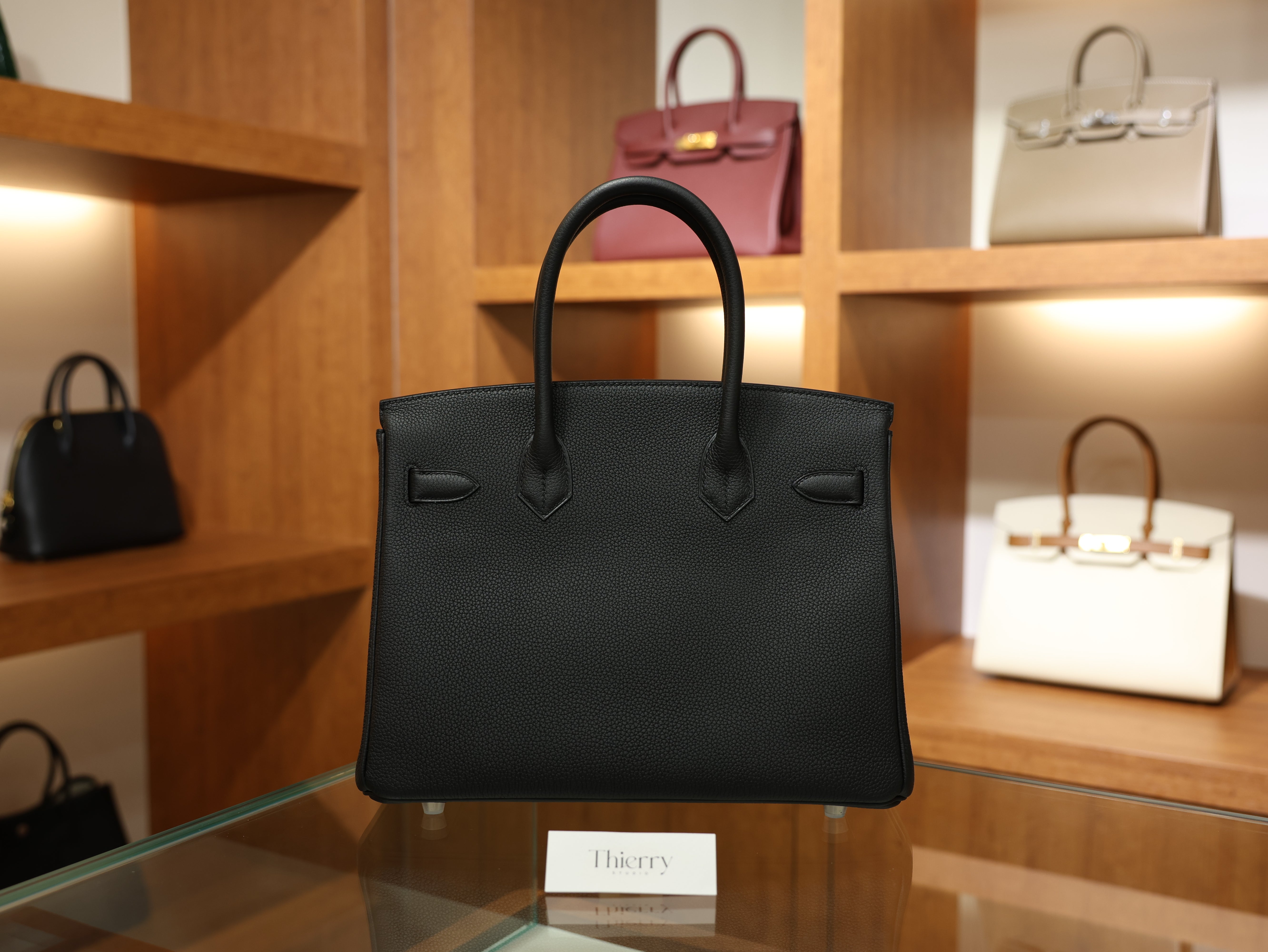 버킨 30 토고 블랙 은장