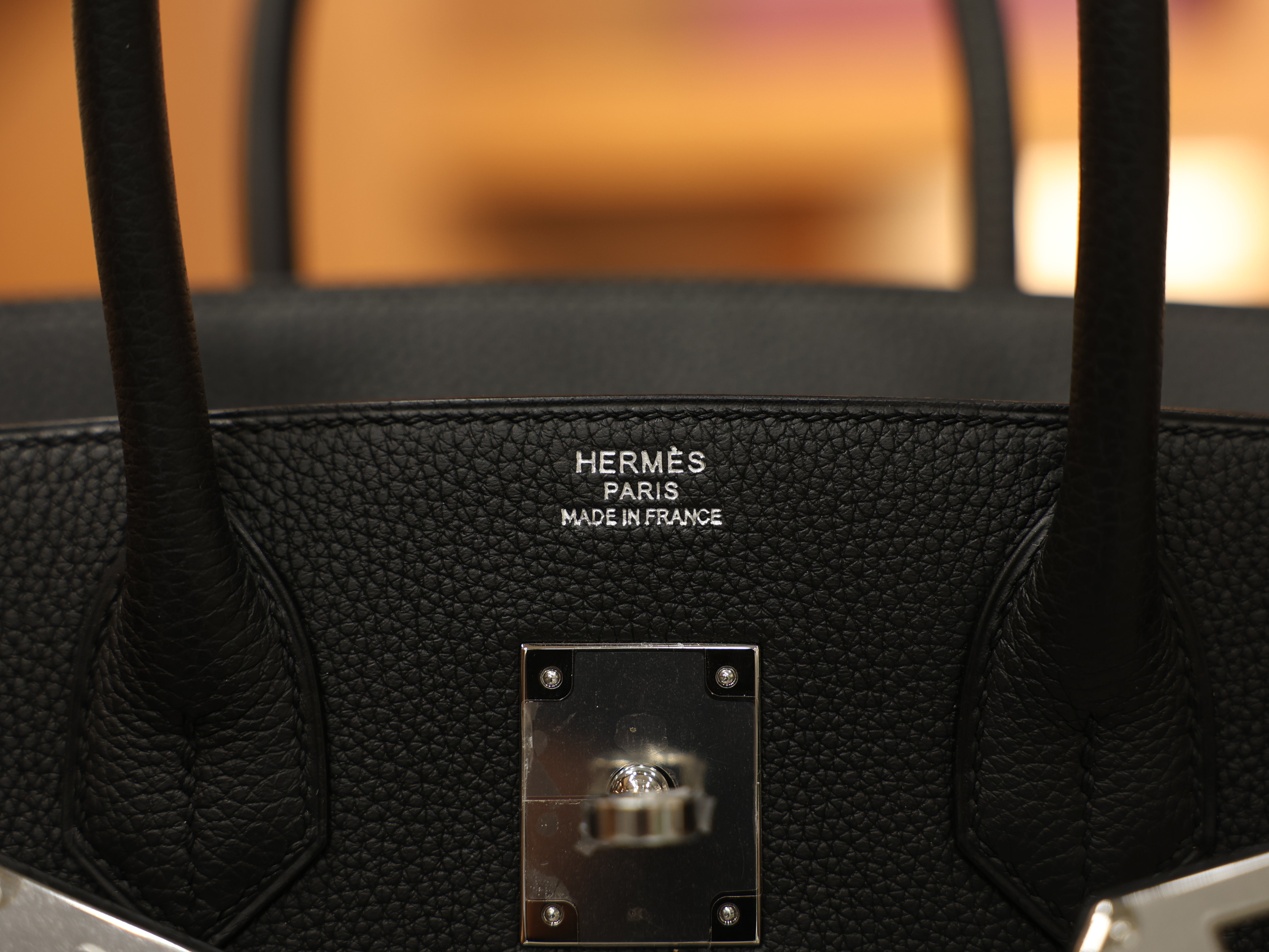 버킨 30 토고 블랙 은장