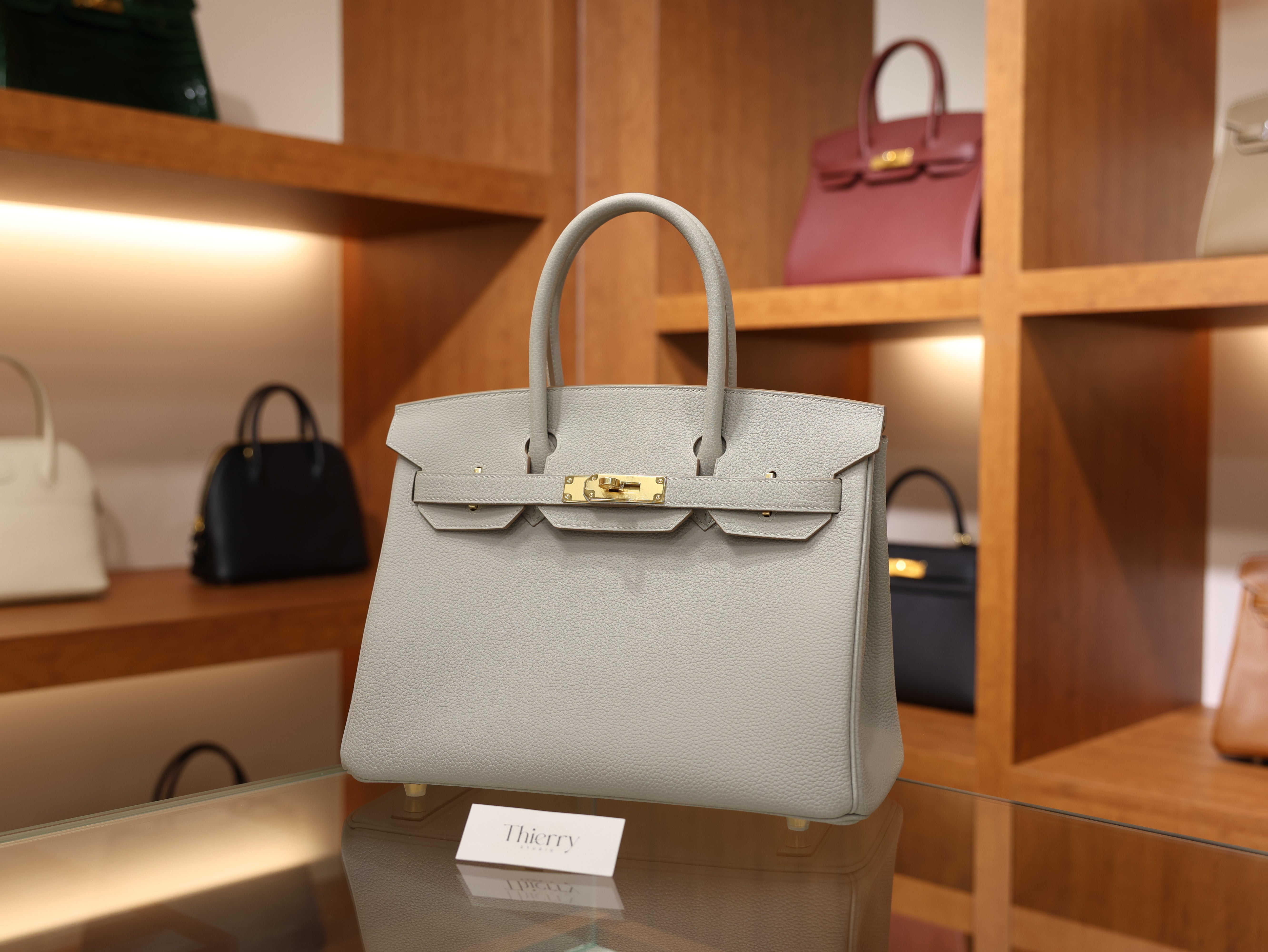 버킨 30 토고 그리스펄 금장