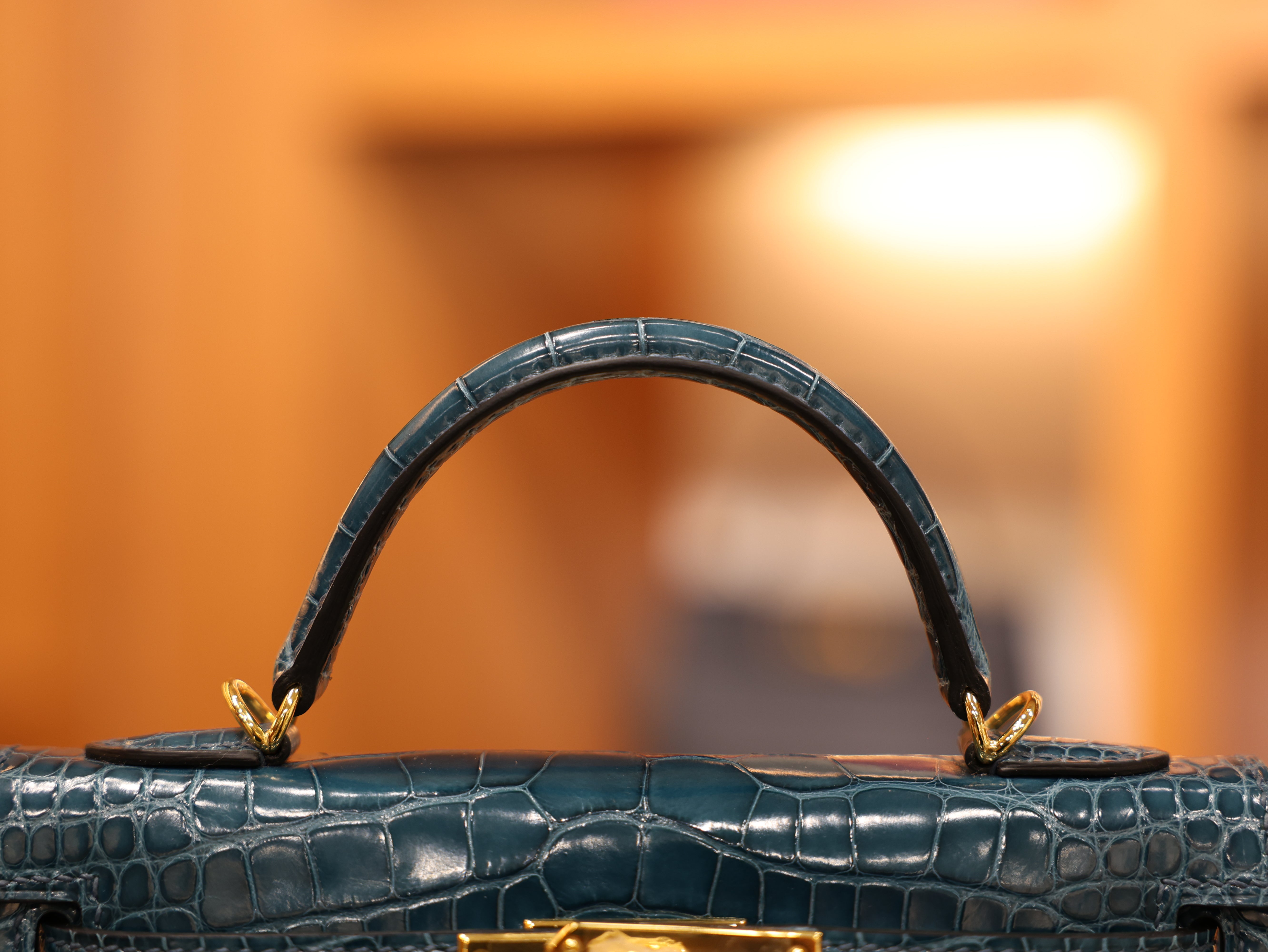 미니 켈리 샤이니 엘리게이터 베르트 보스포어 금장