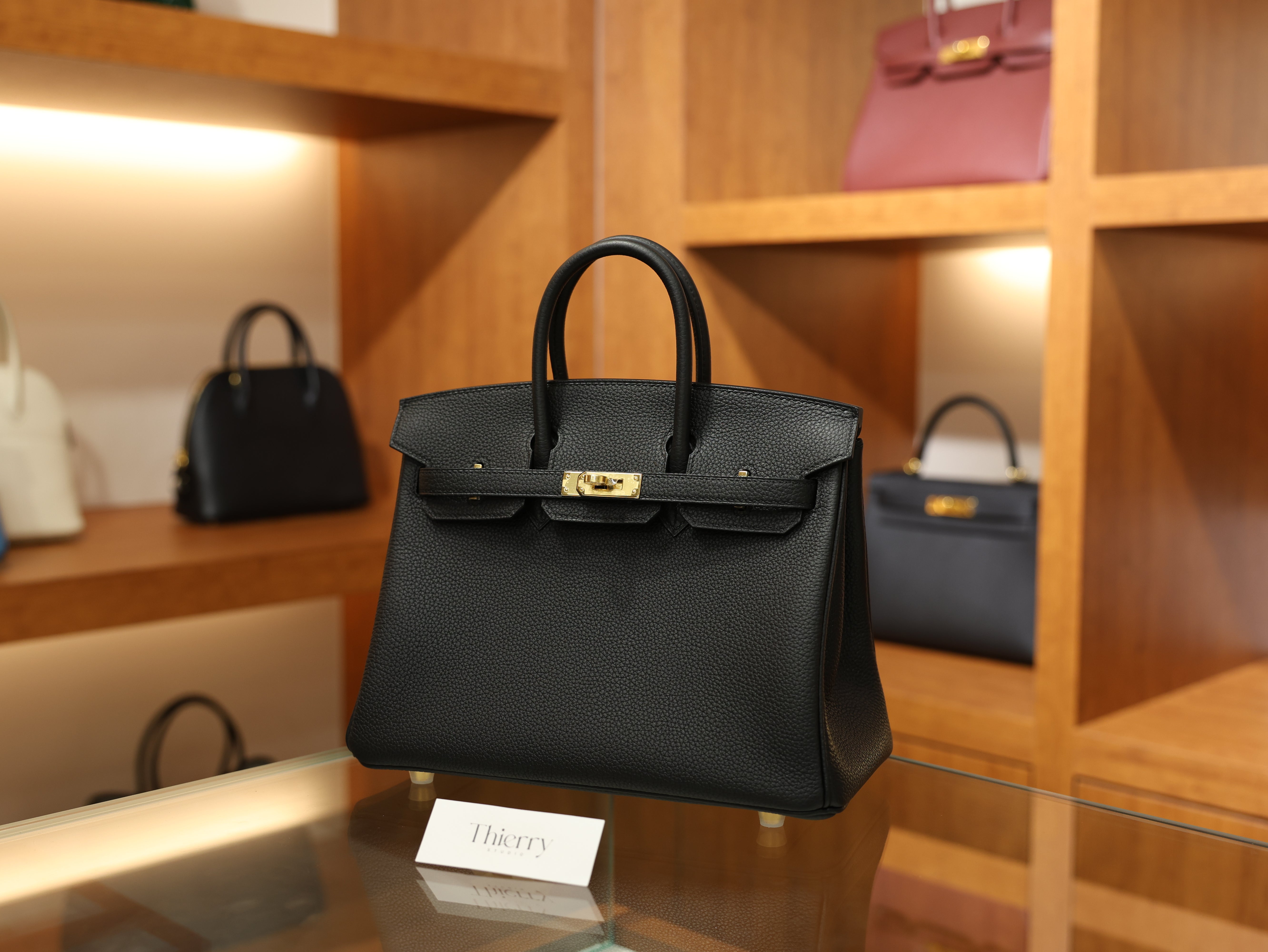 버킨 25 토고 블랙 금장