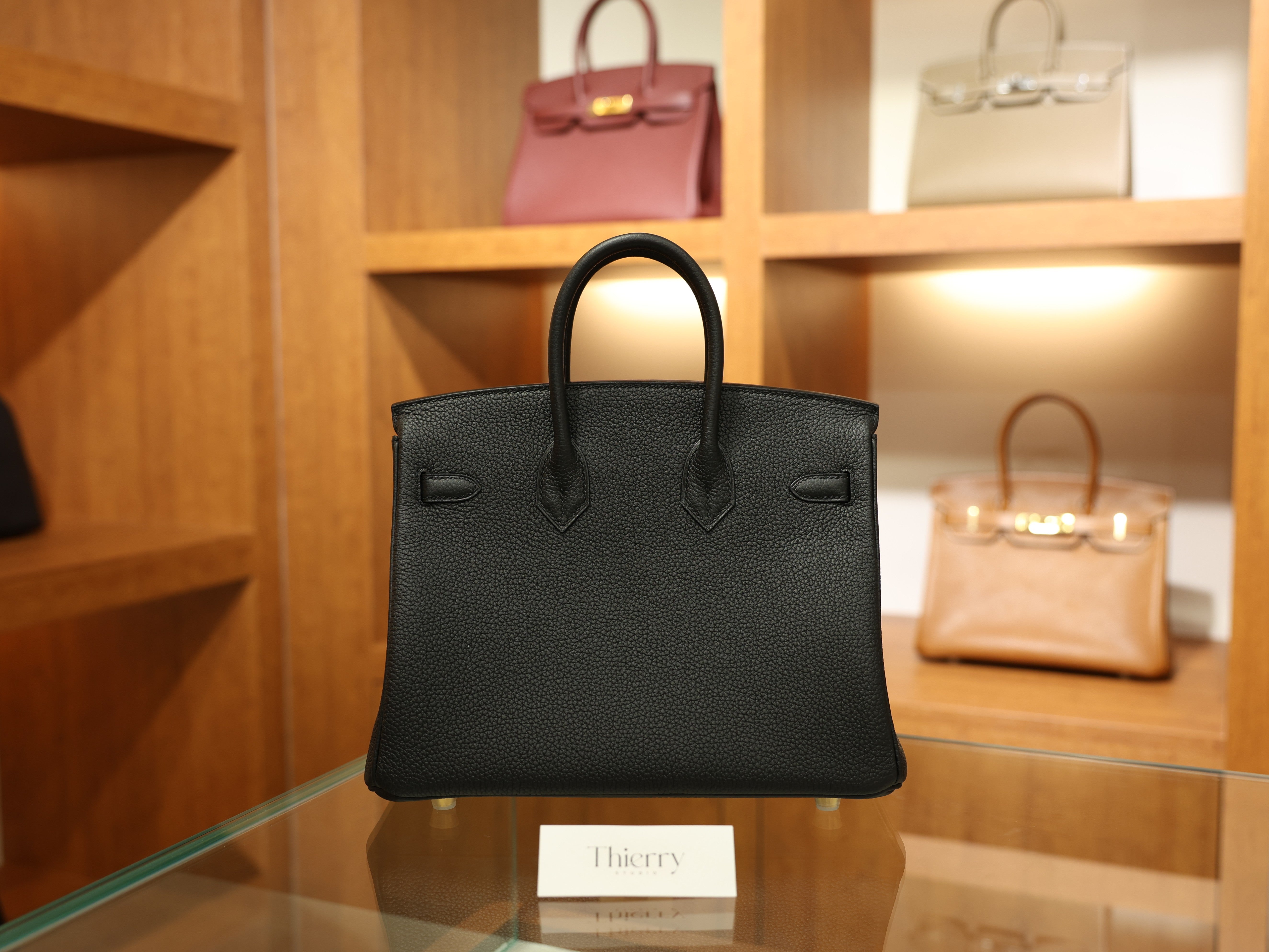 버킨 25 토고 블랙 금장