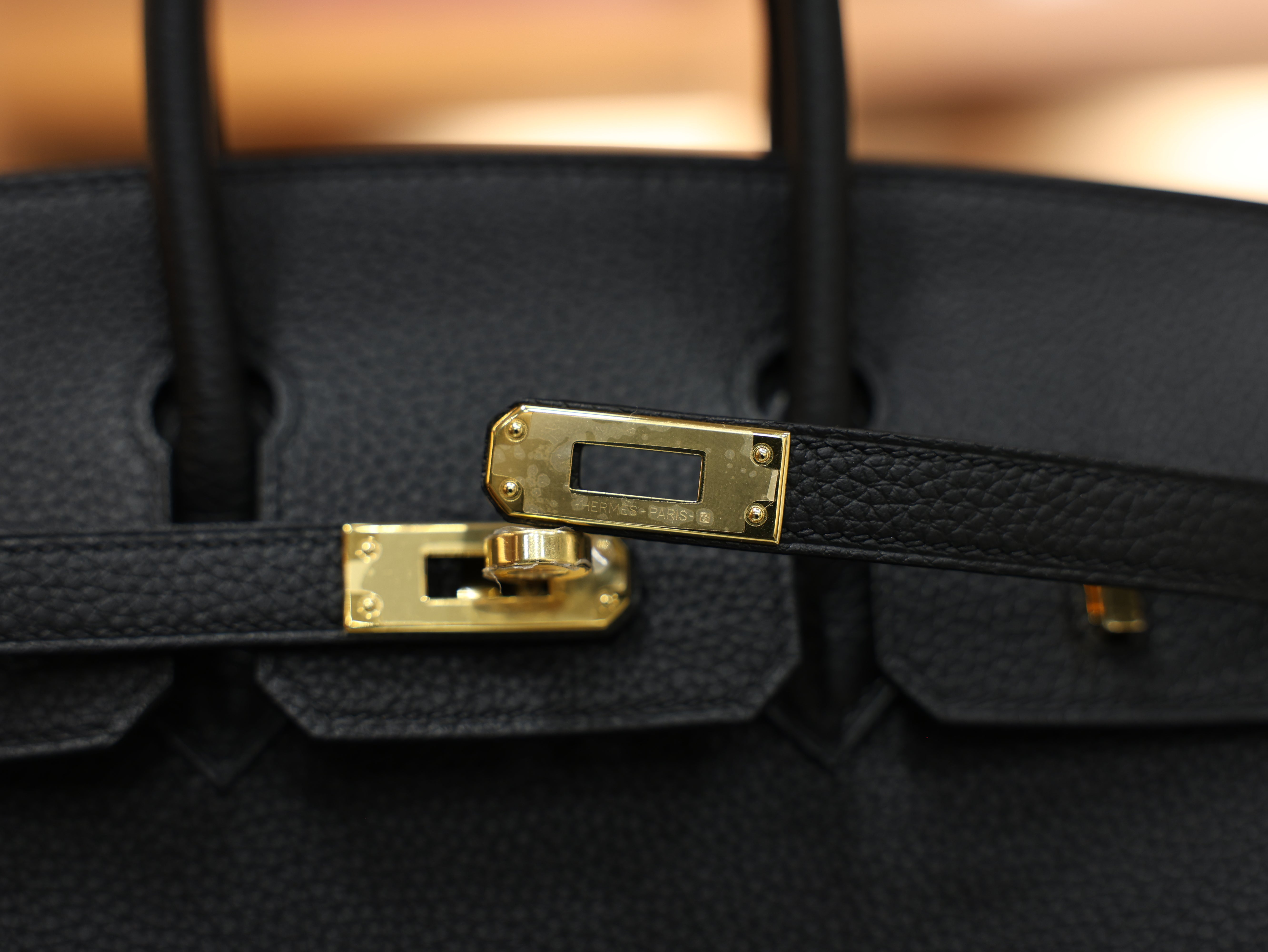 버킨 25 토고 블랙 금장
