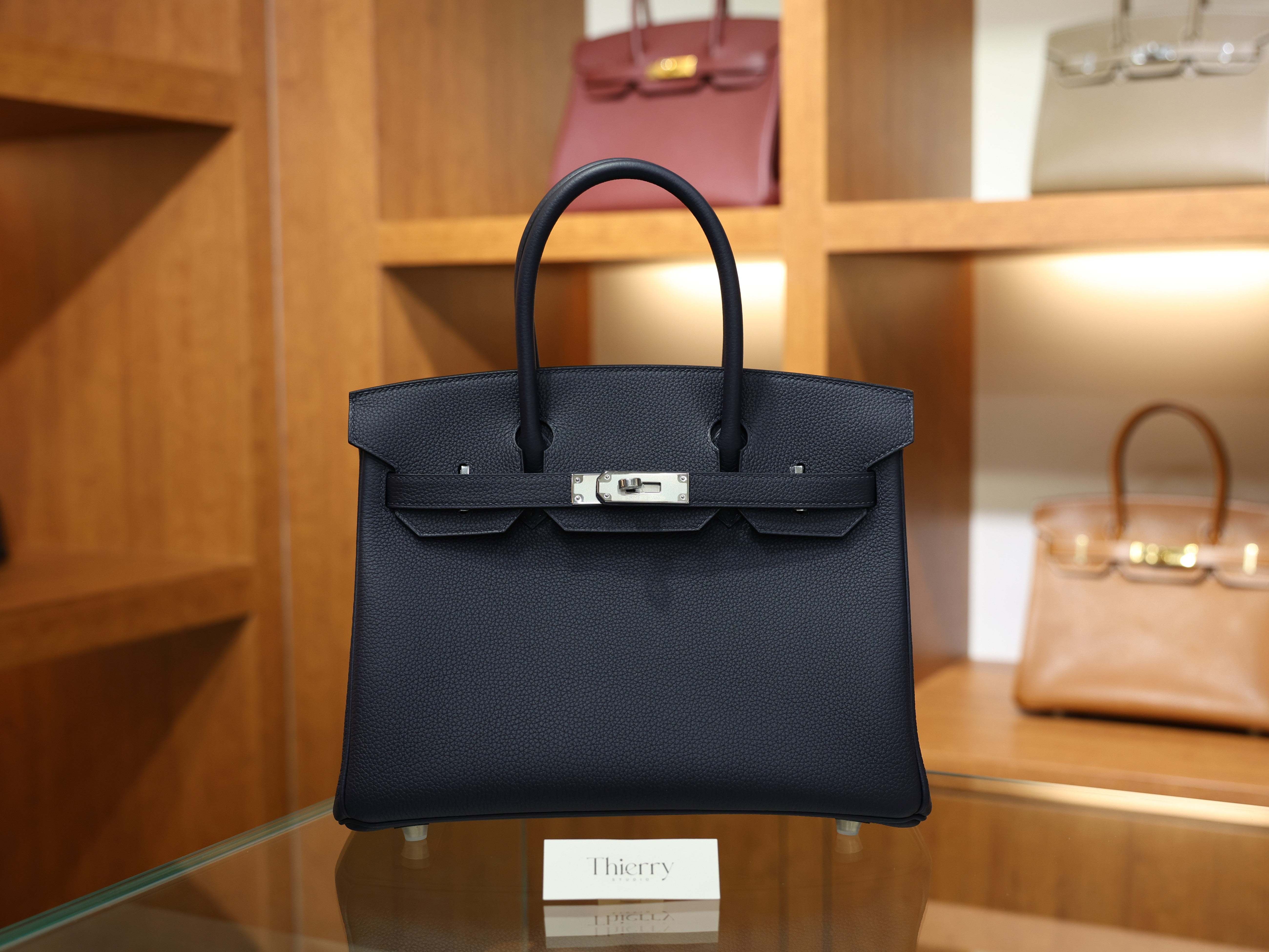 버킨 30 토고 블루뉘 은장