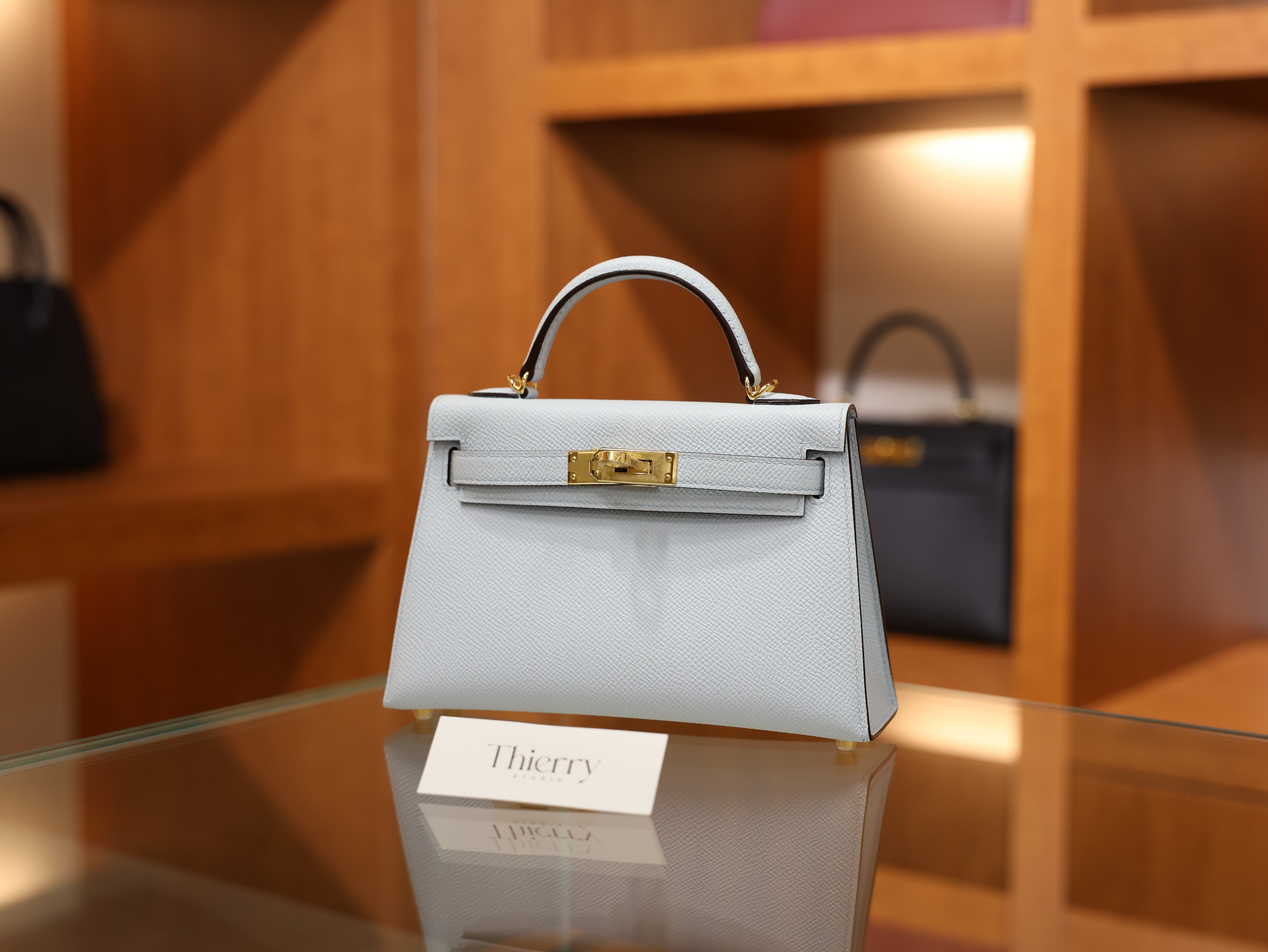 미니 켈리 앱송 블루 브룸 금장