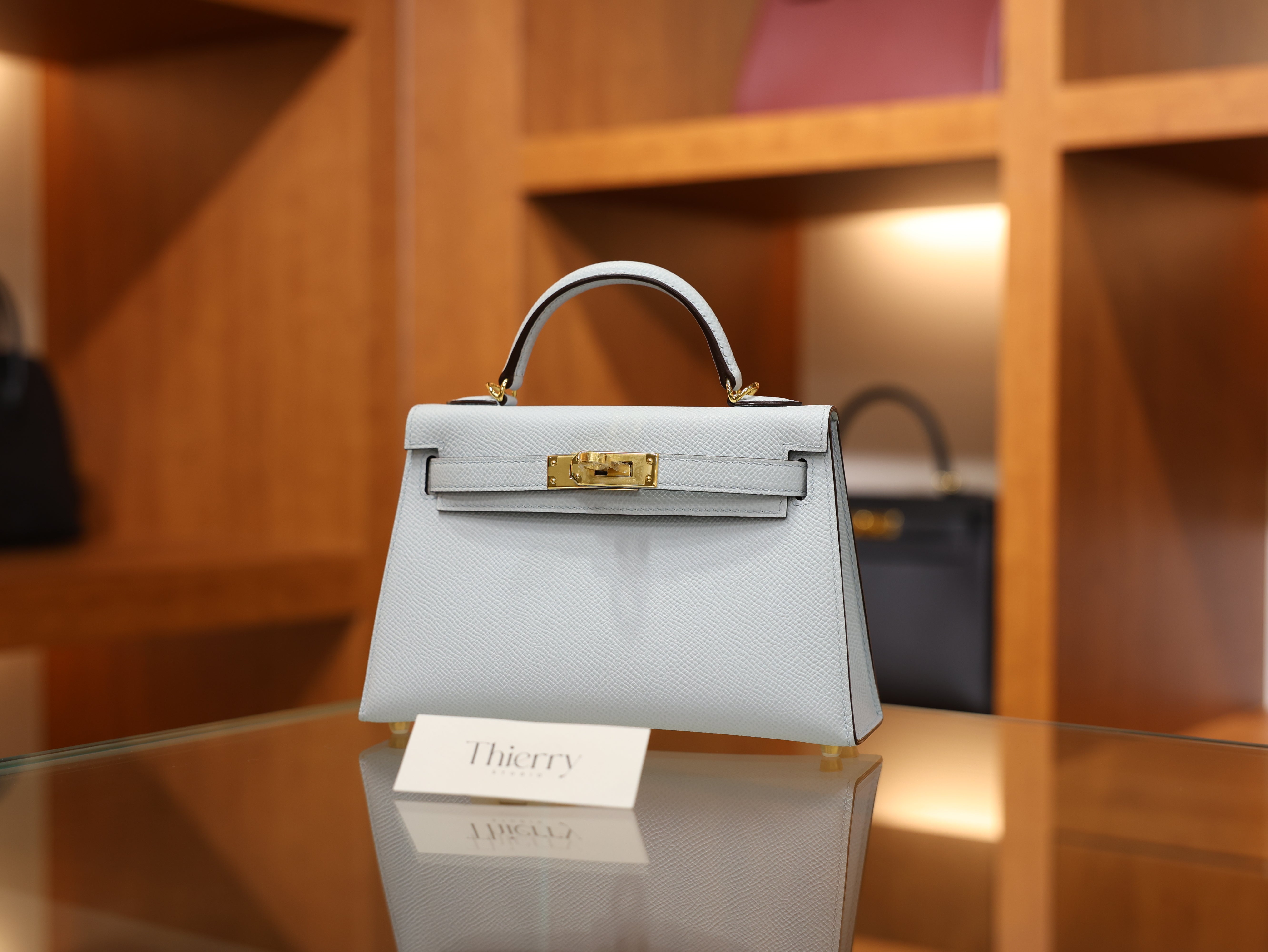 미니 켈리 앱송 블루 브룸 금장