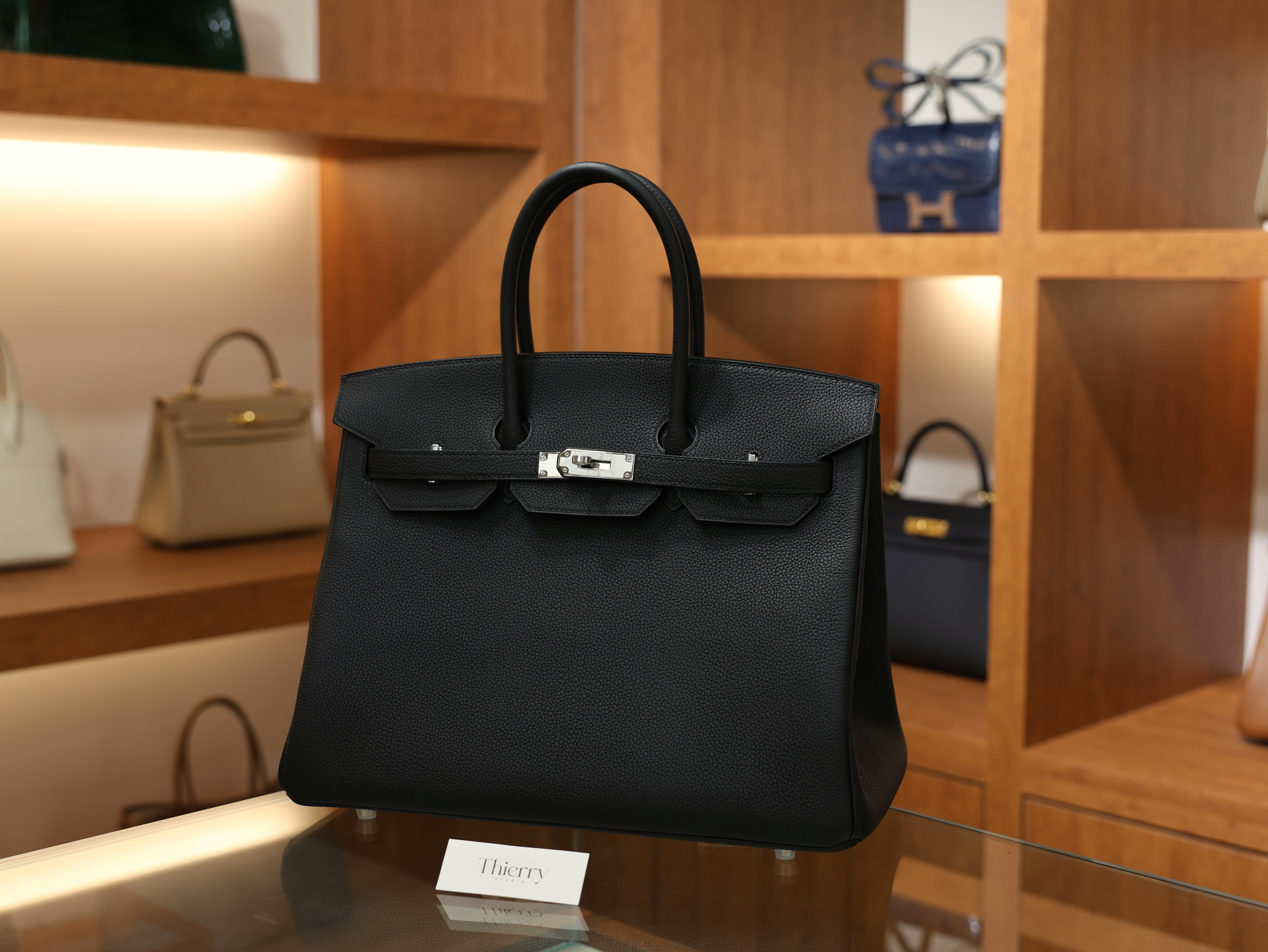 버킨 35 토고 블랙 은장