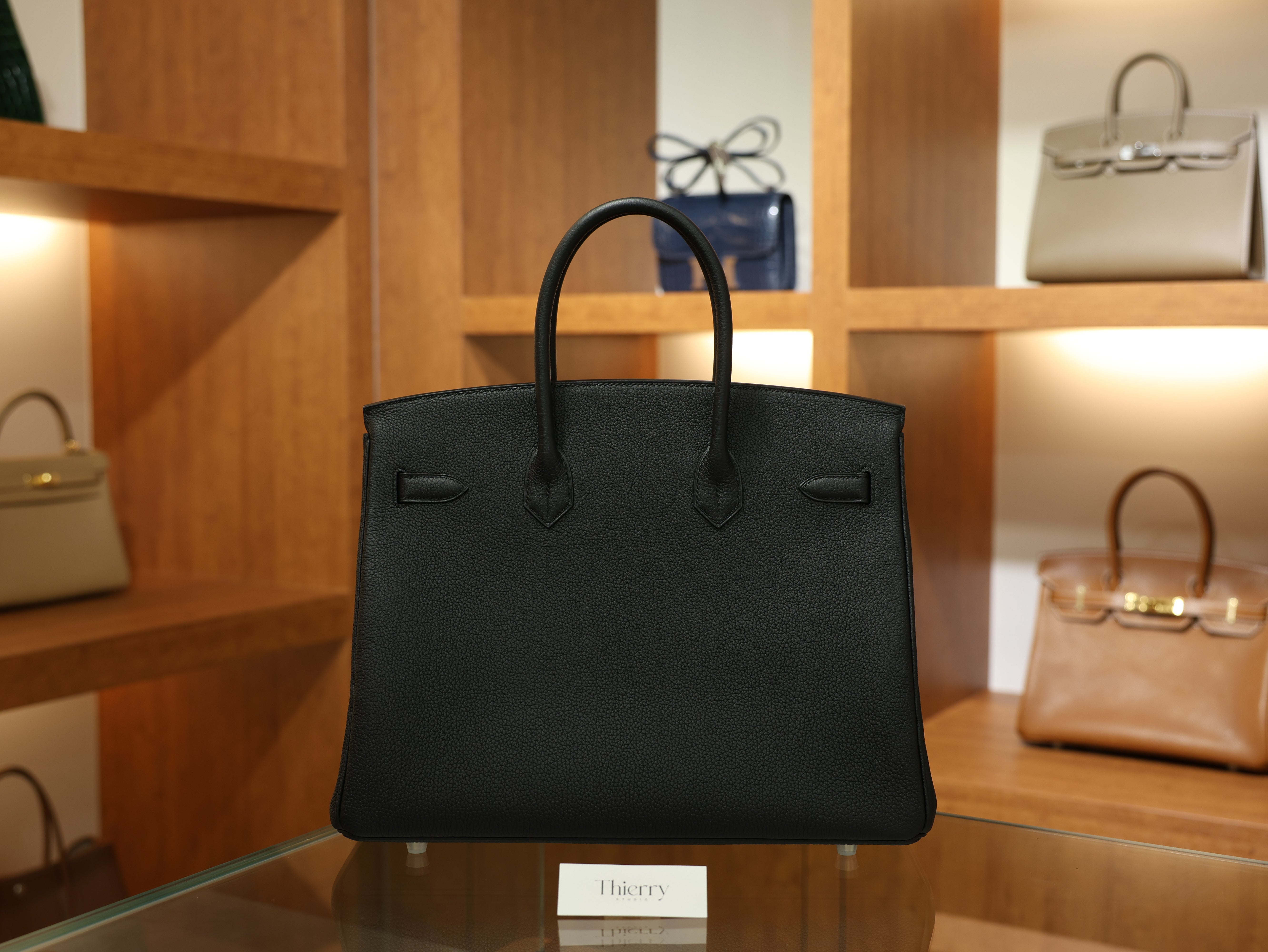 버킨 35 토고 블랙 은장