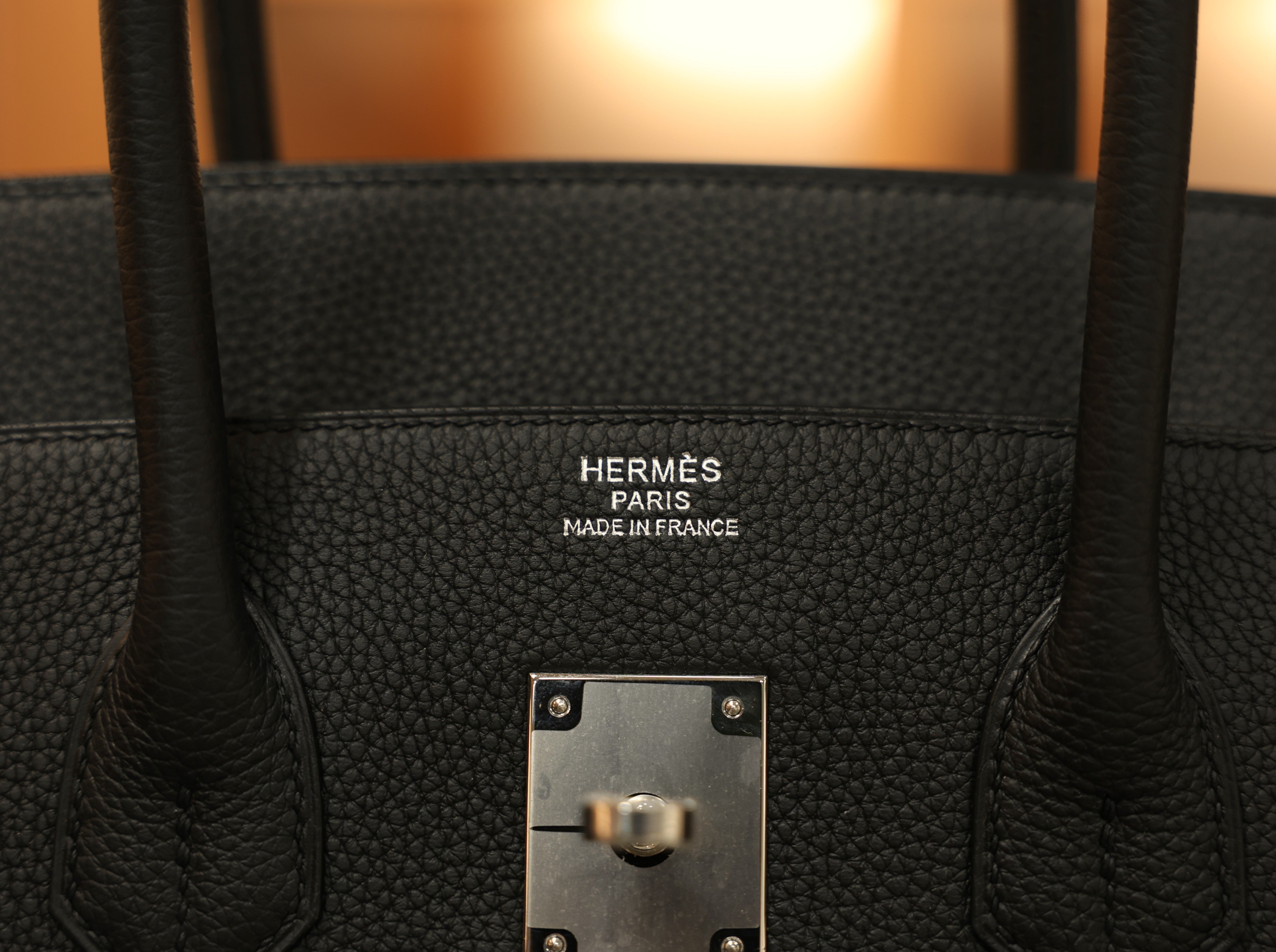 버킨 35 토고 블랙 은장