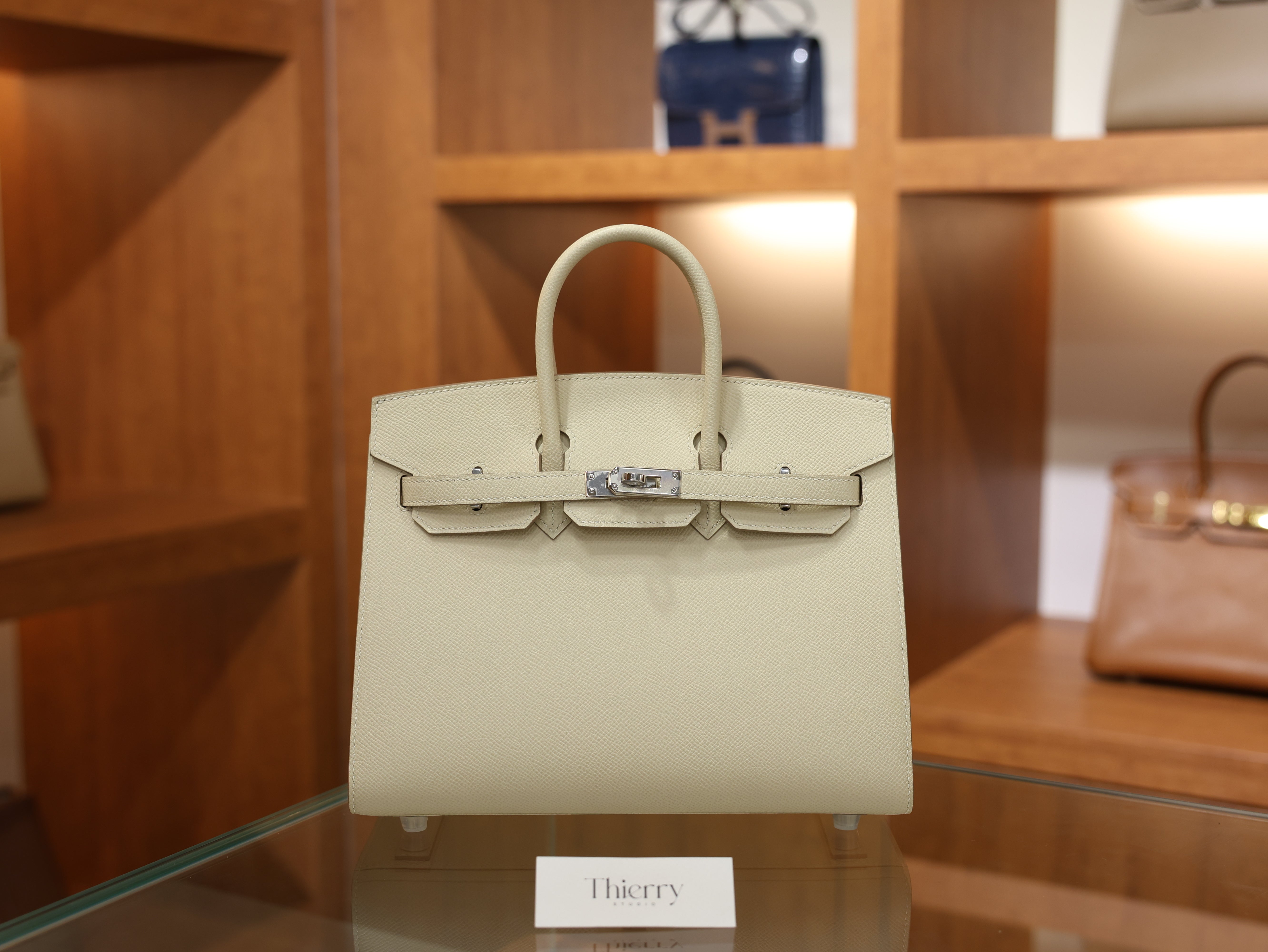 버킨 25 앱송 셀리에 끄레 은장