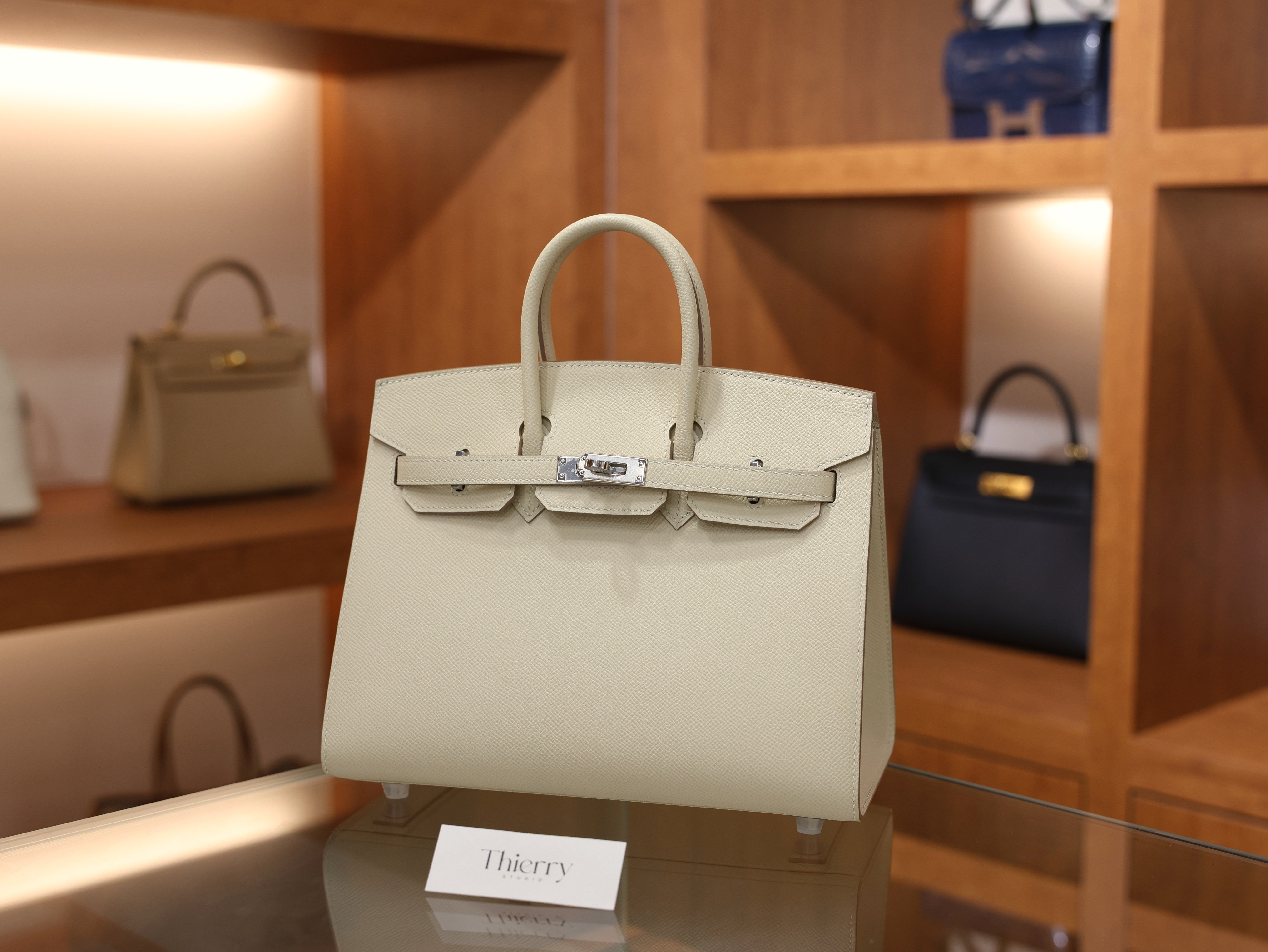 버킨 25 앱송 셀리에 끄레 은장