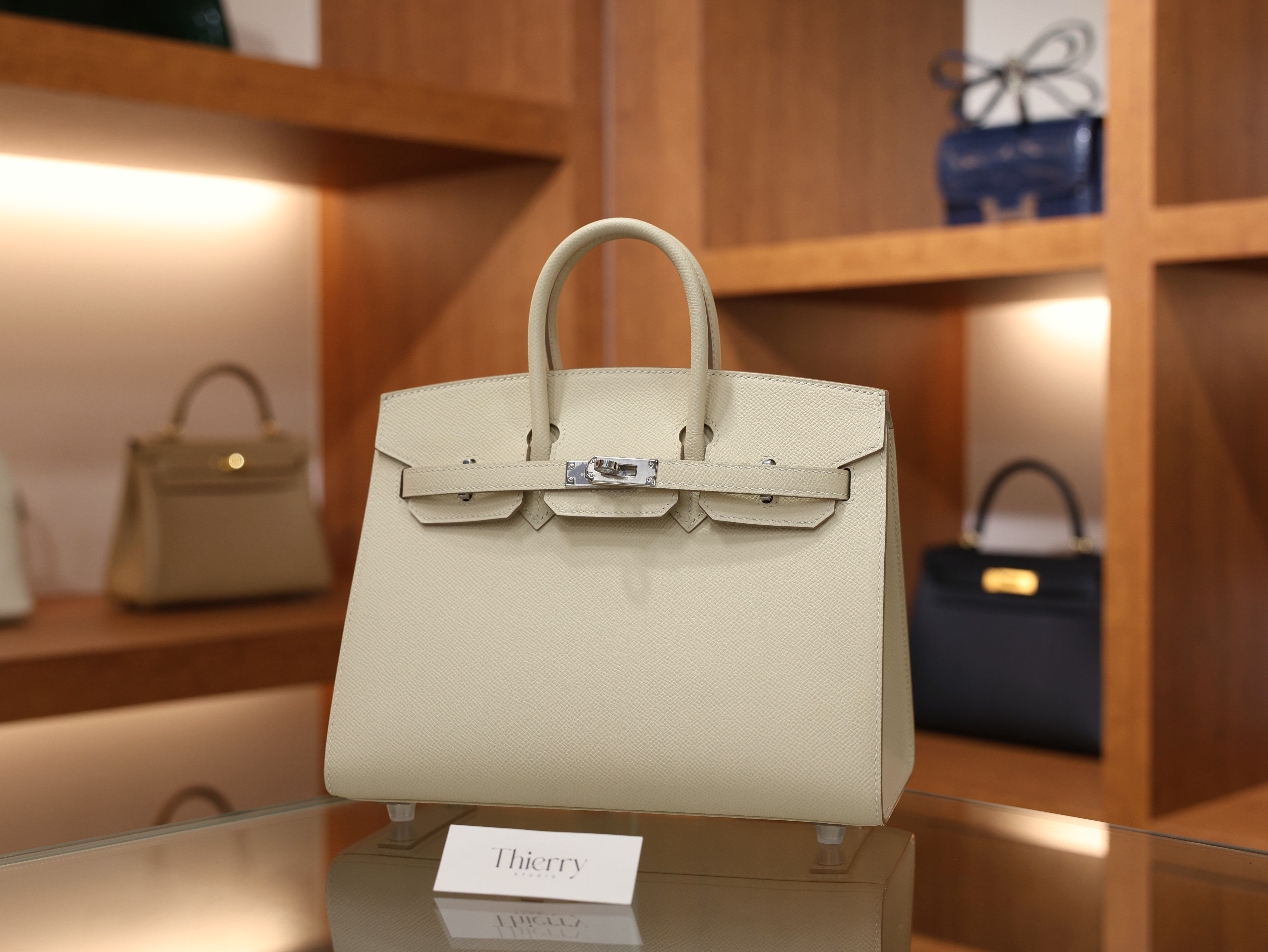 버킨 25 앱송 셀리에 끄레 은장