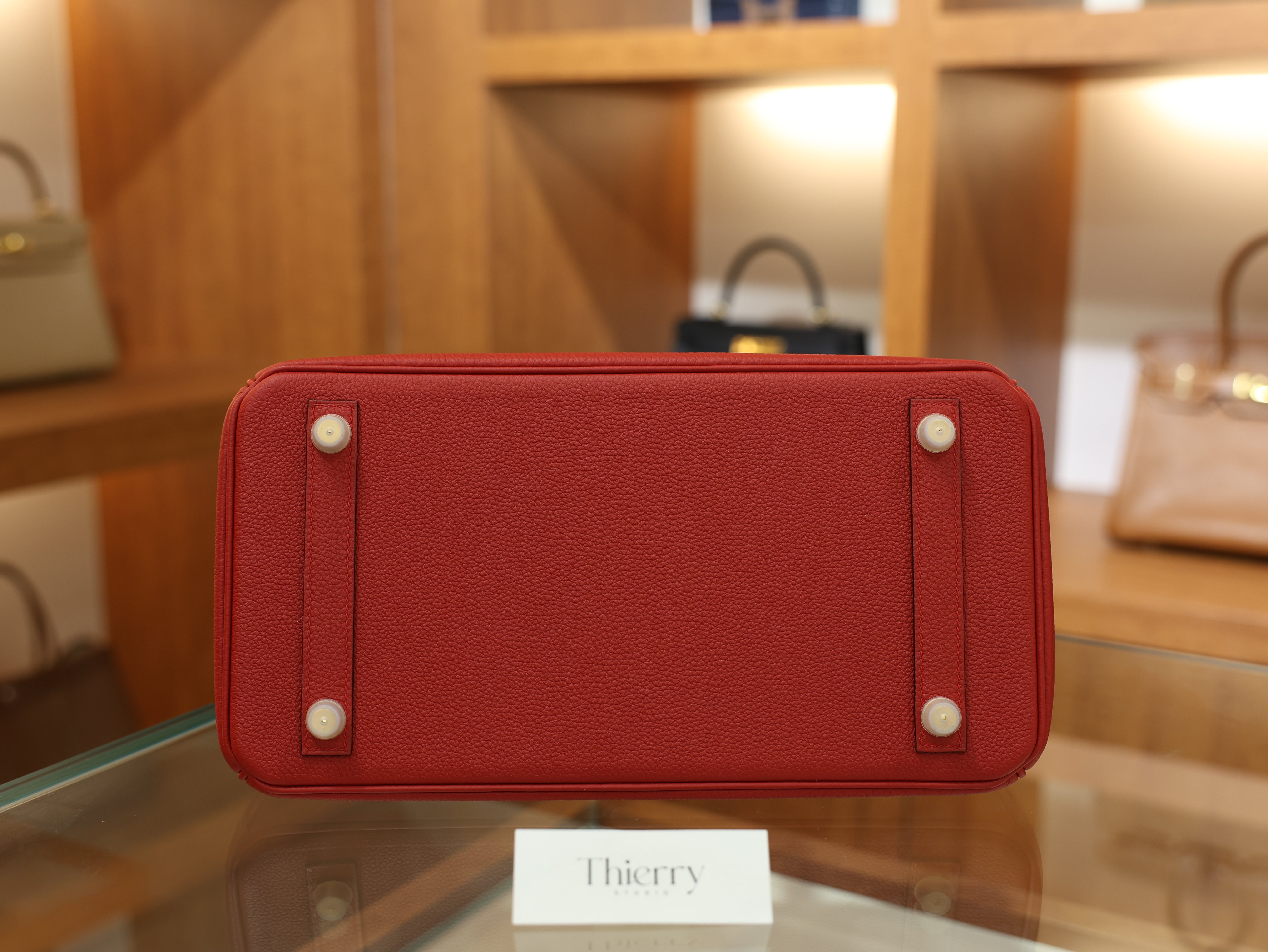 버킨 30 토고 루즈까삭 금장