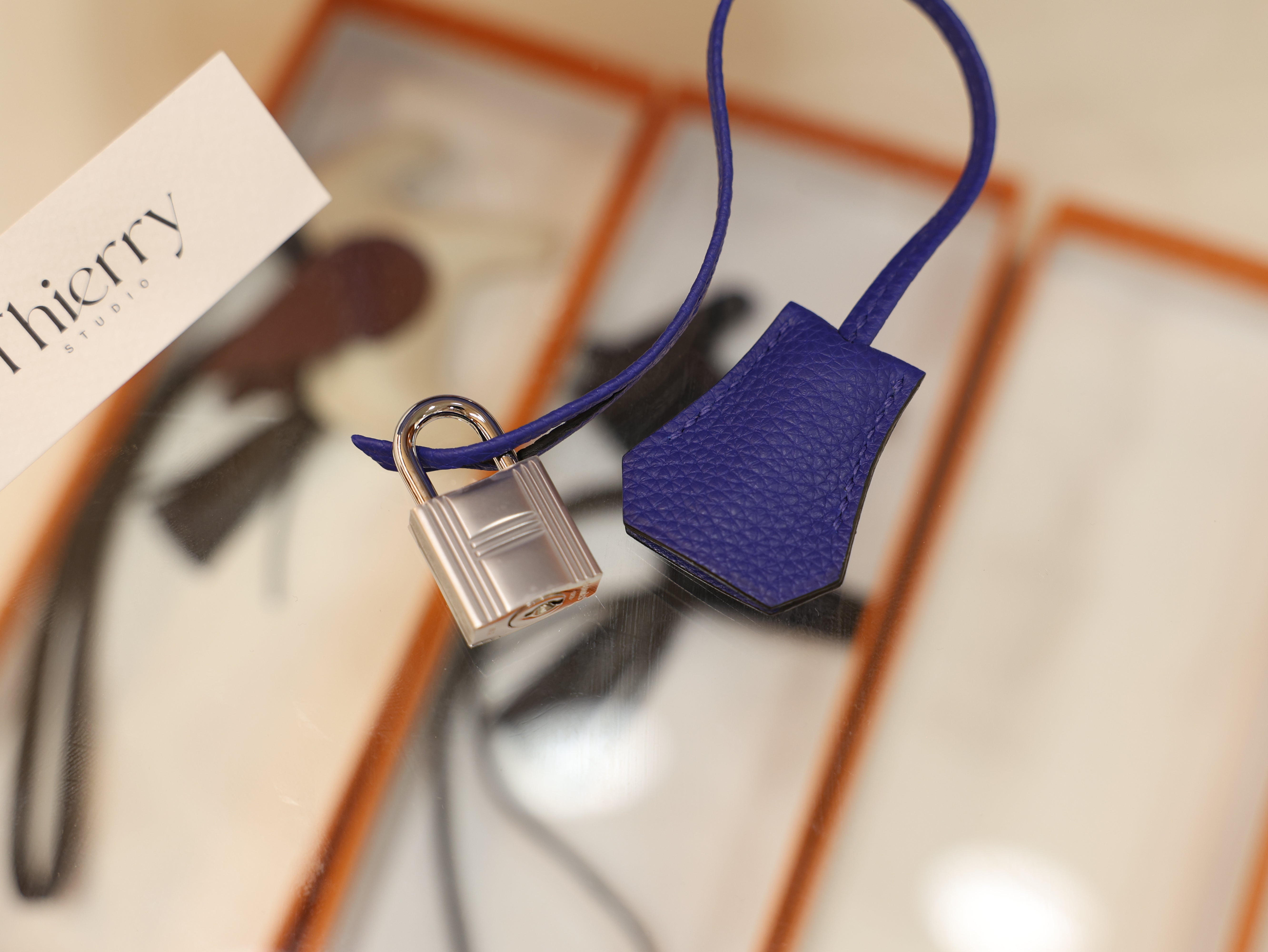 버킨 30 토고 블루 일렉트릭 은장