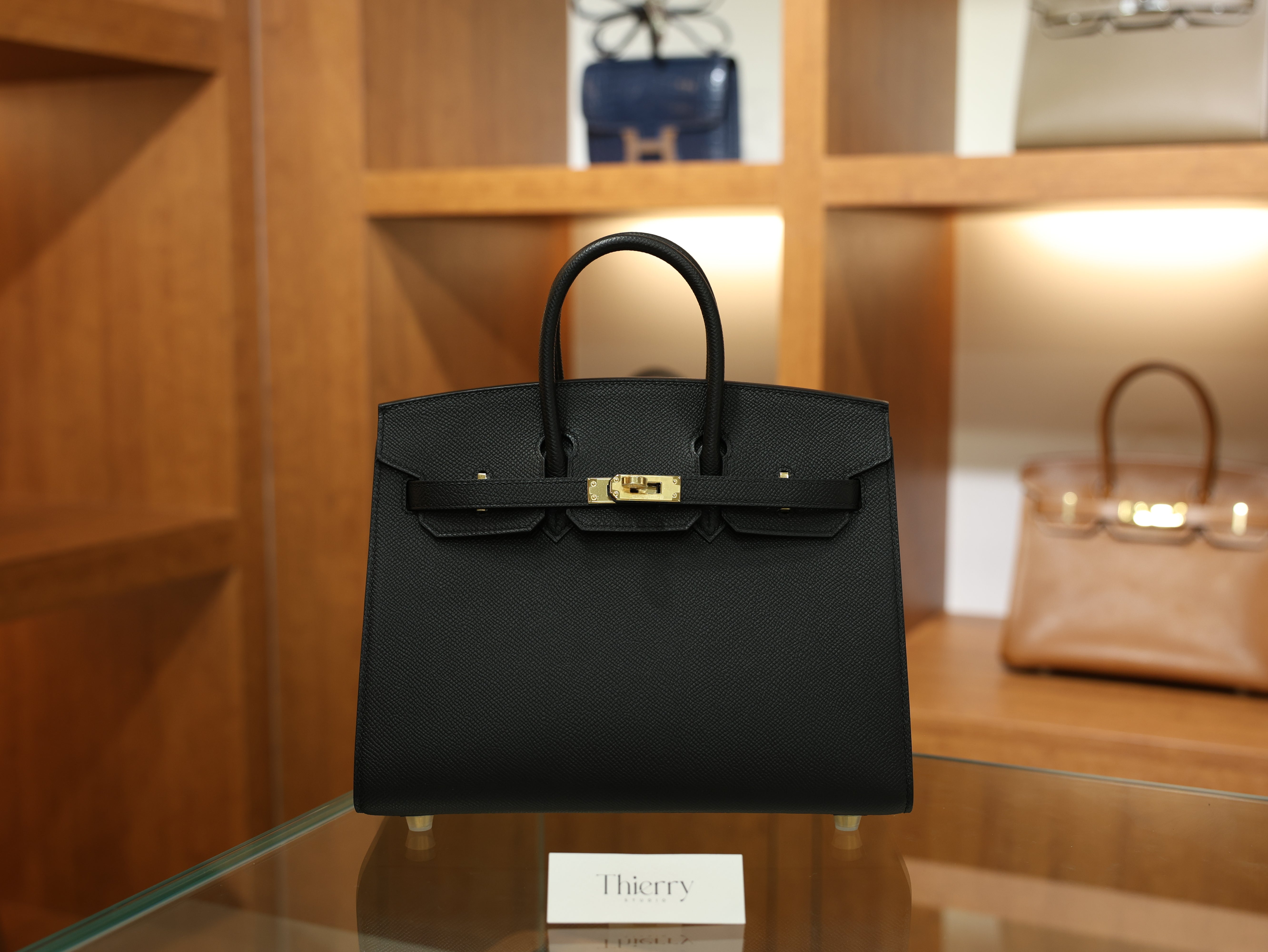 버킨 25 앱송 셀리에 블랙 금장