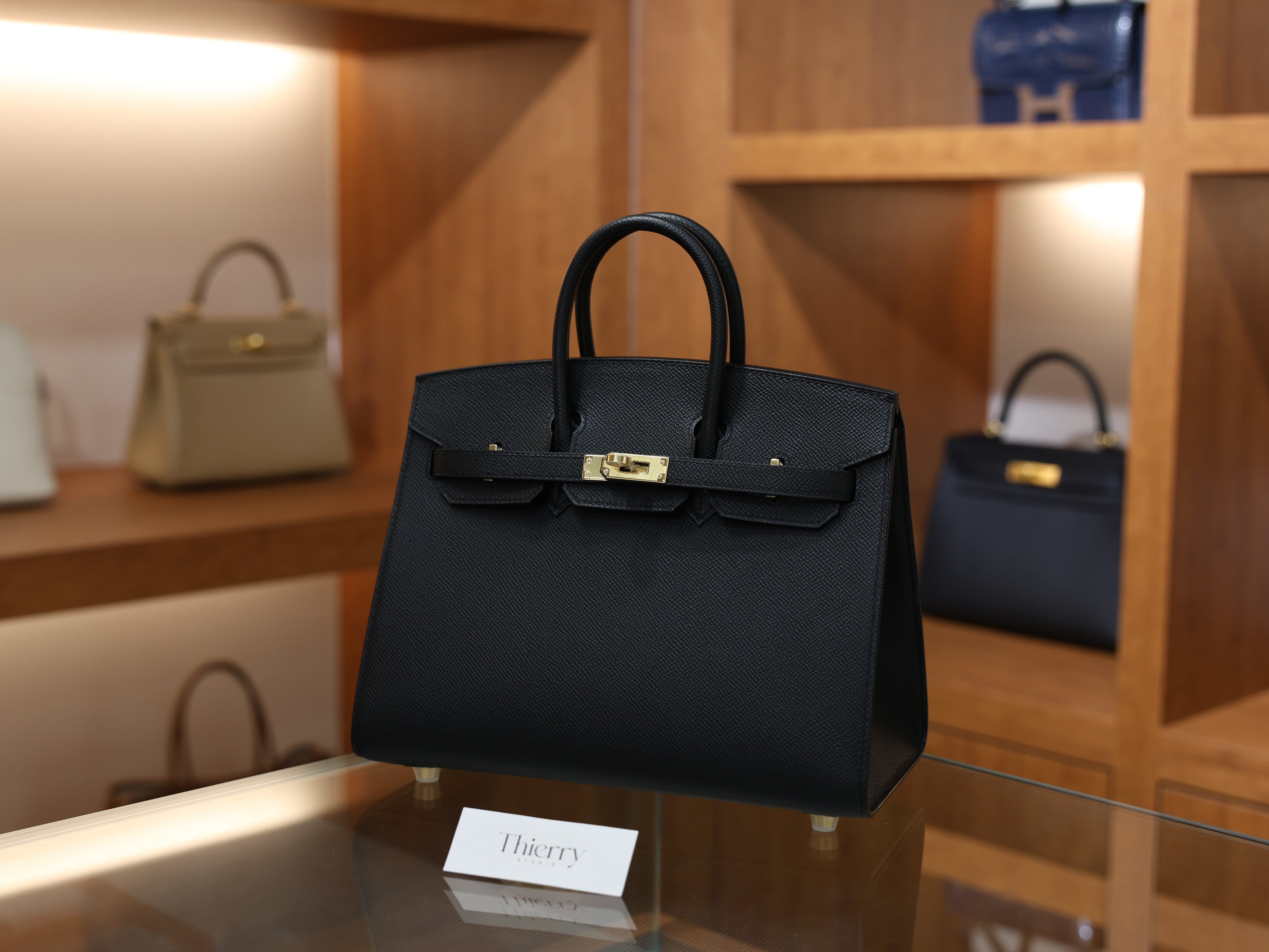 버킨 25 앱송 셀리에 블랙 금장