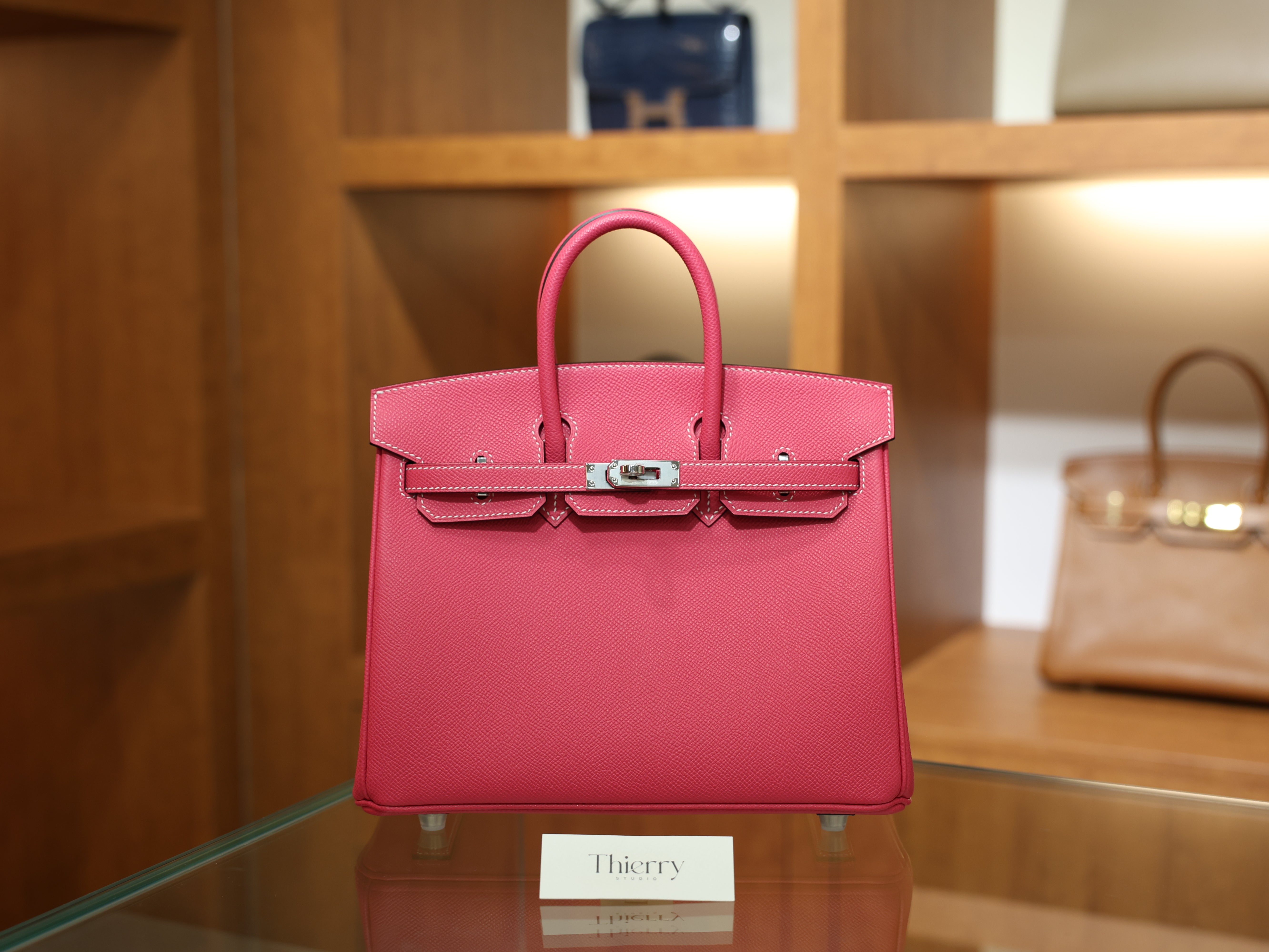 버킨 25 앱송 르투르네 로즈 타이란 은장