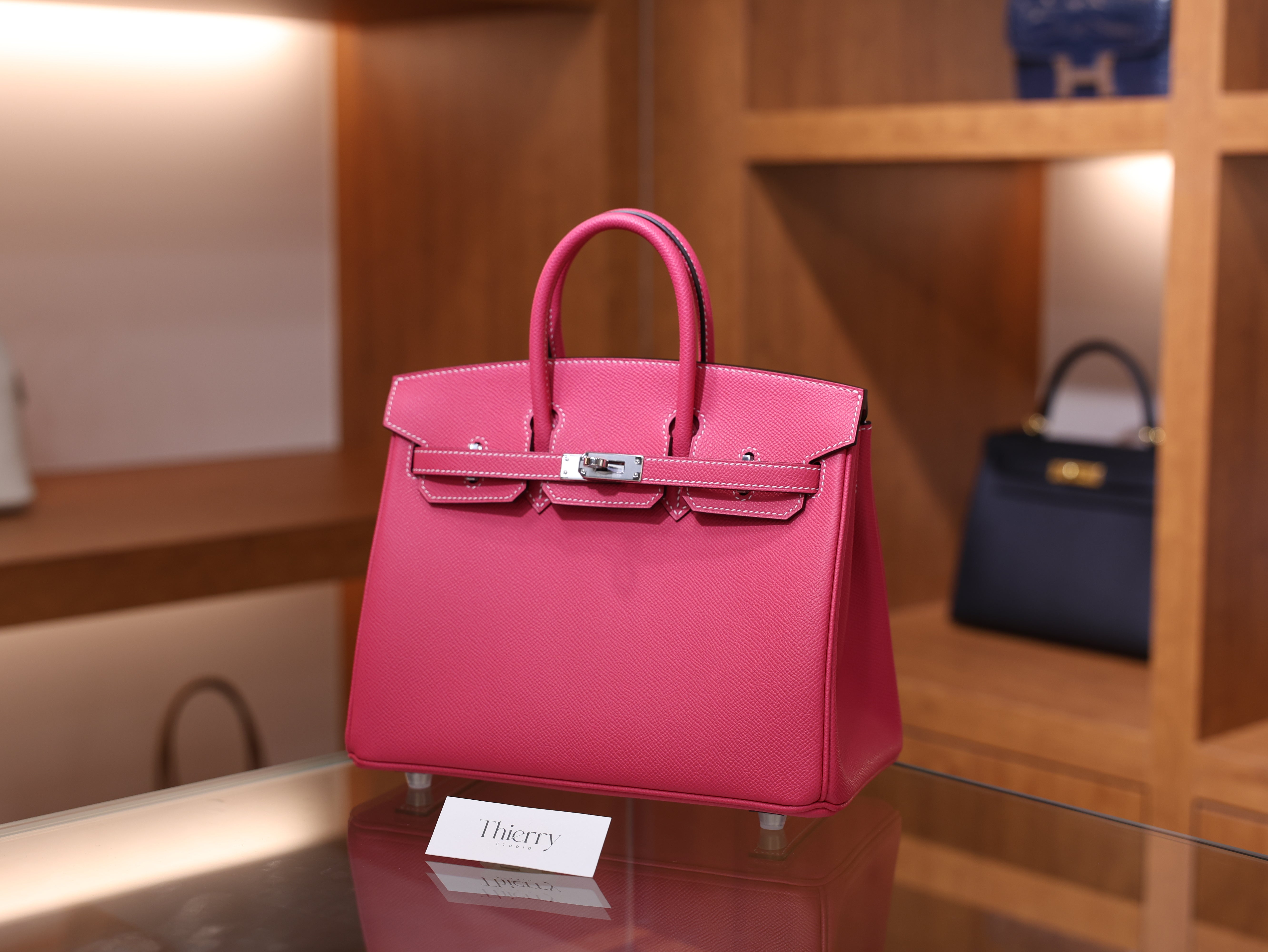 버킨 25 앱송 르투르네 로즈 타이란 은장