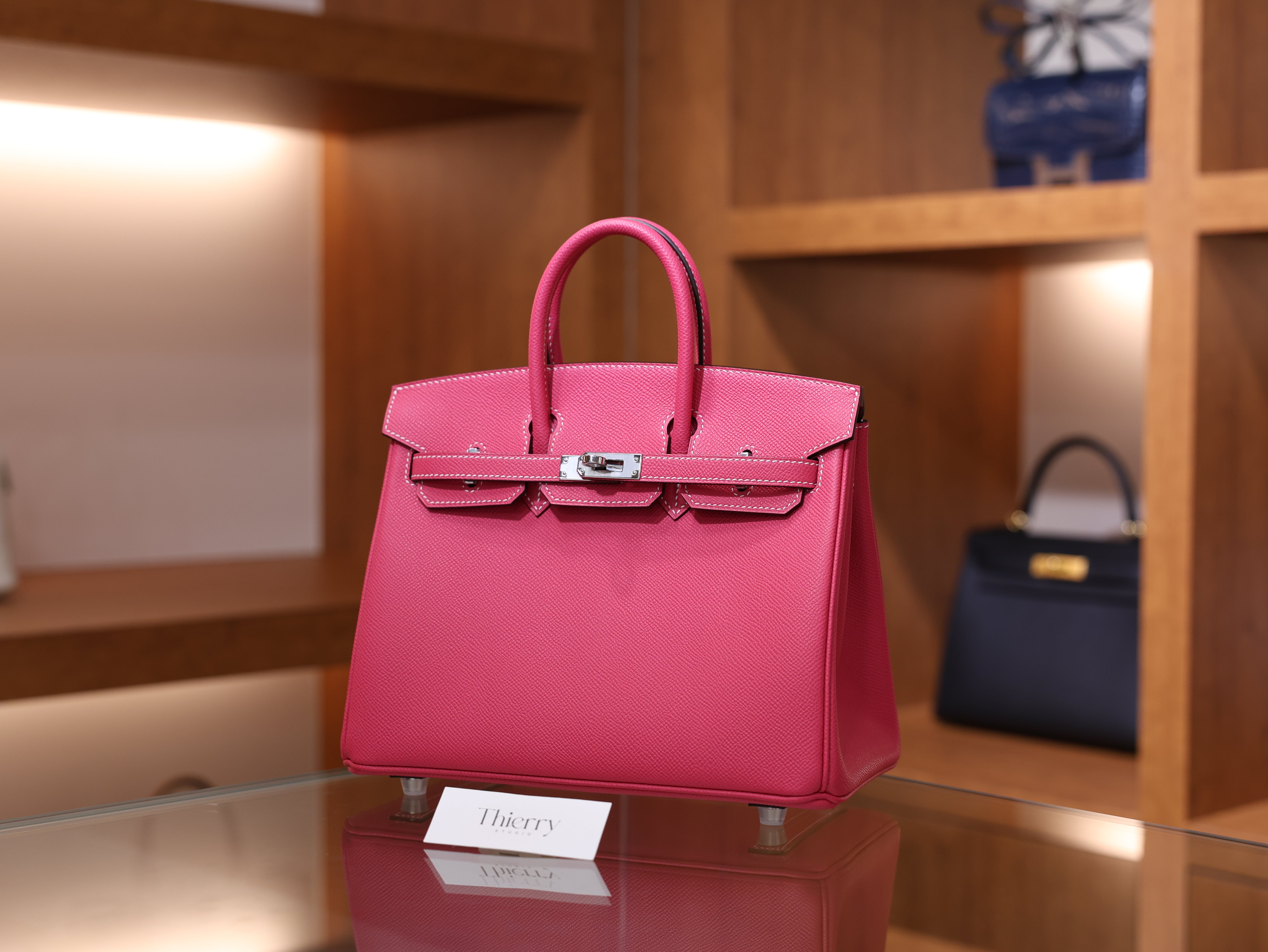 버킨 25 앱송 르투르네 로즈 타이란 은장