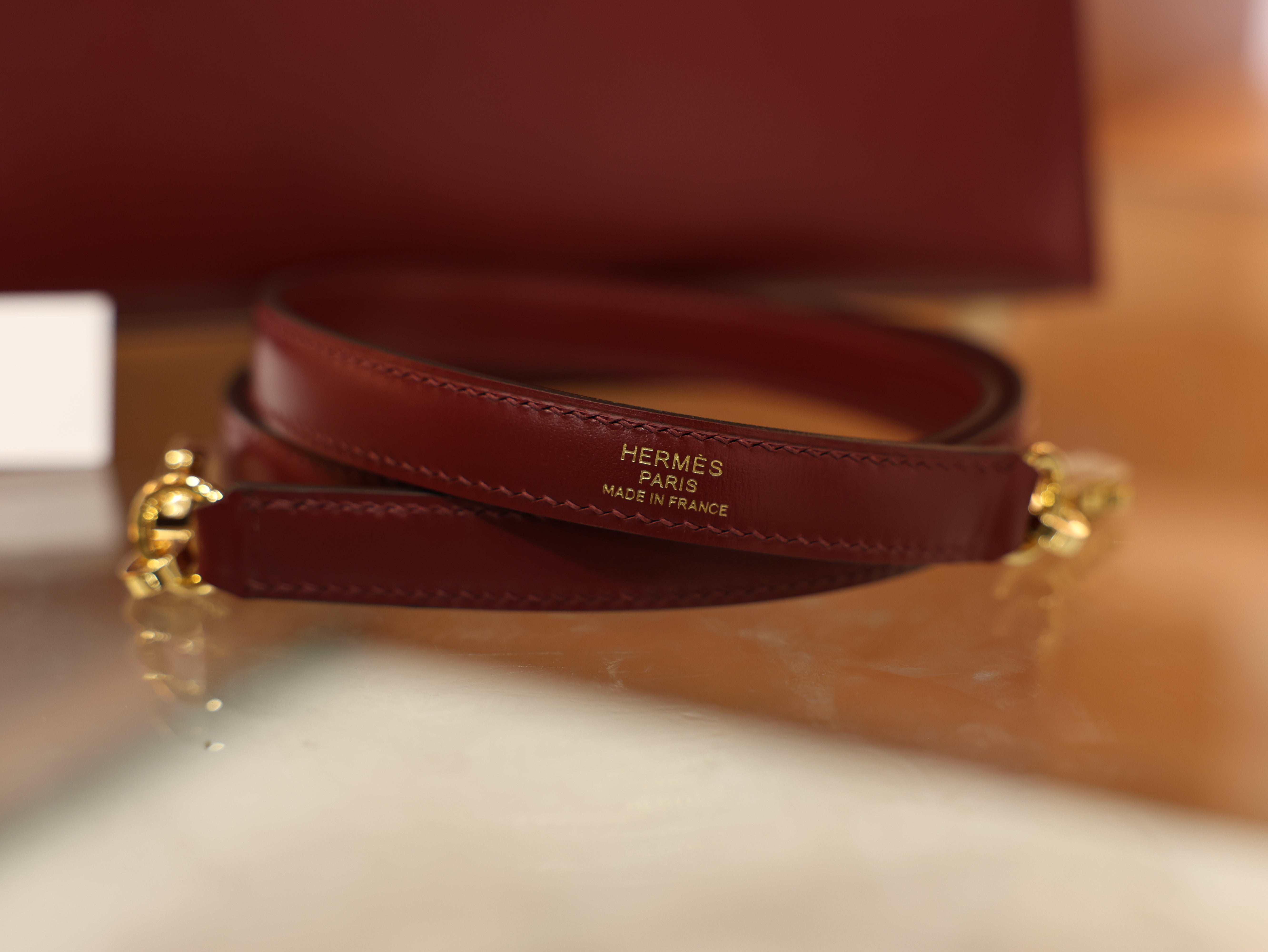 켈리 25 복스 셀리에 루즈아쉬 금장