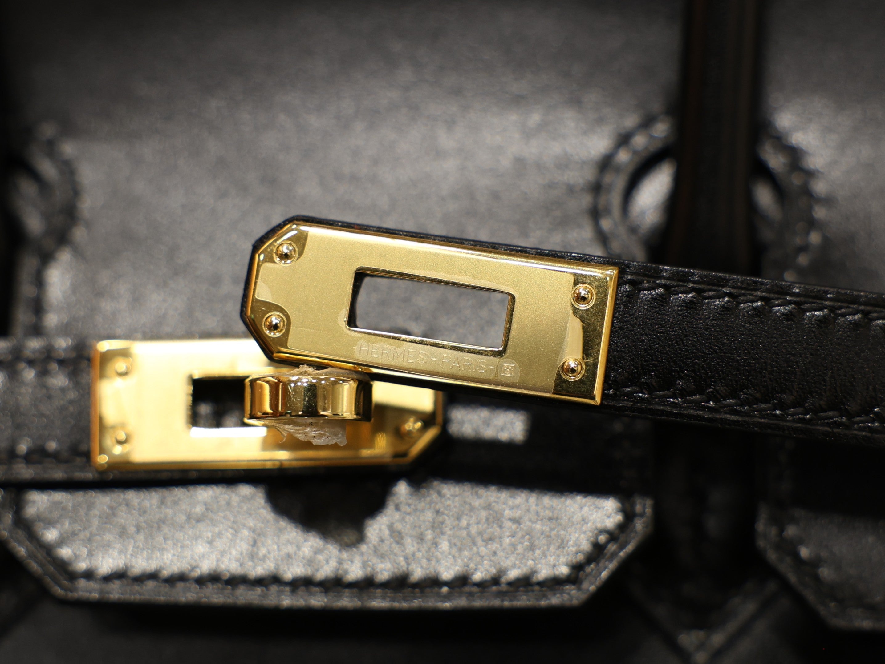 버킨 25 복스 셀리에 블랙 금장