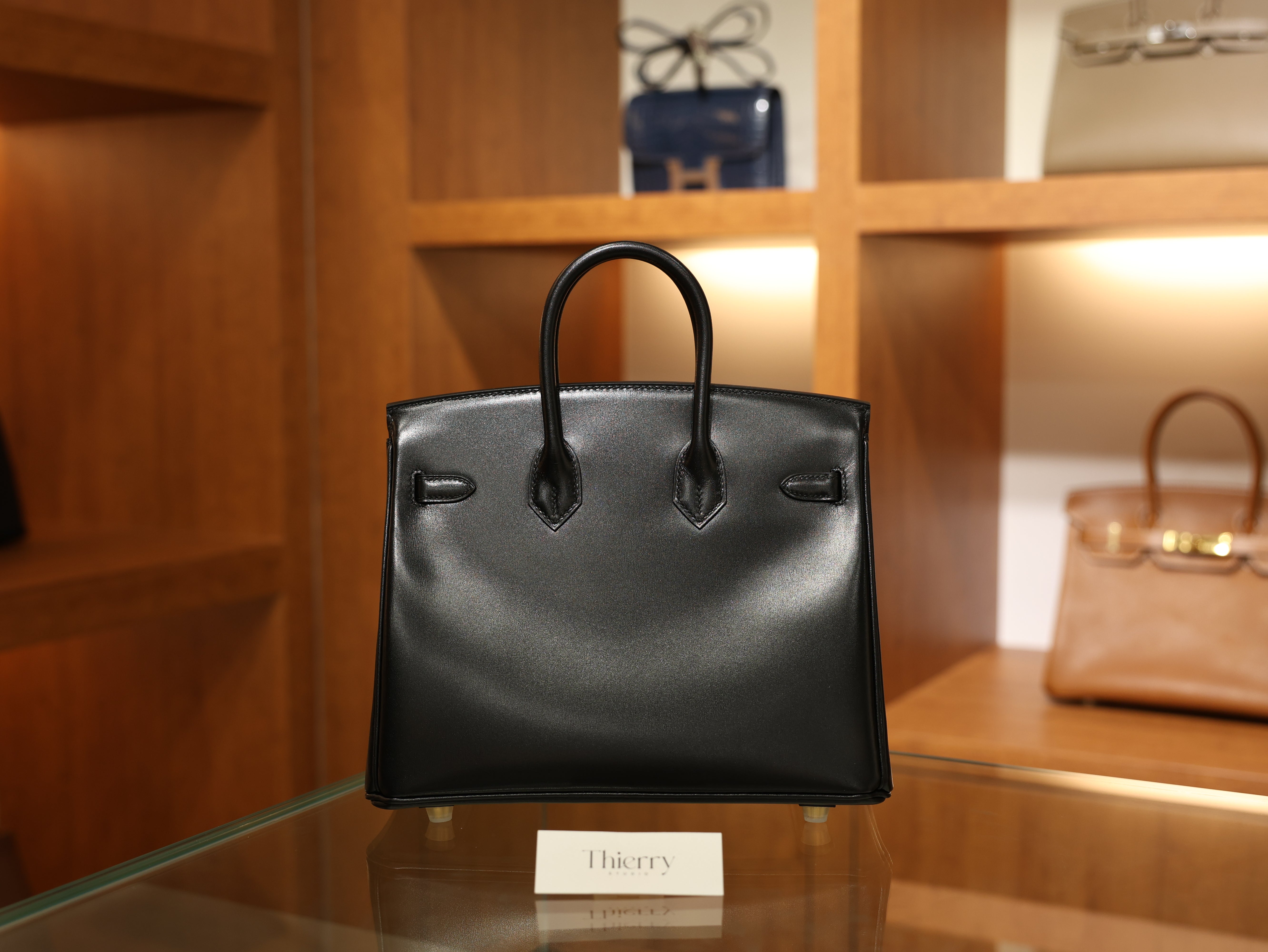 버킨 25 복스 르투르네 블랙 금장