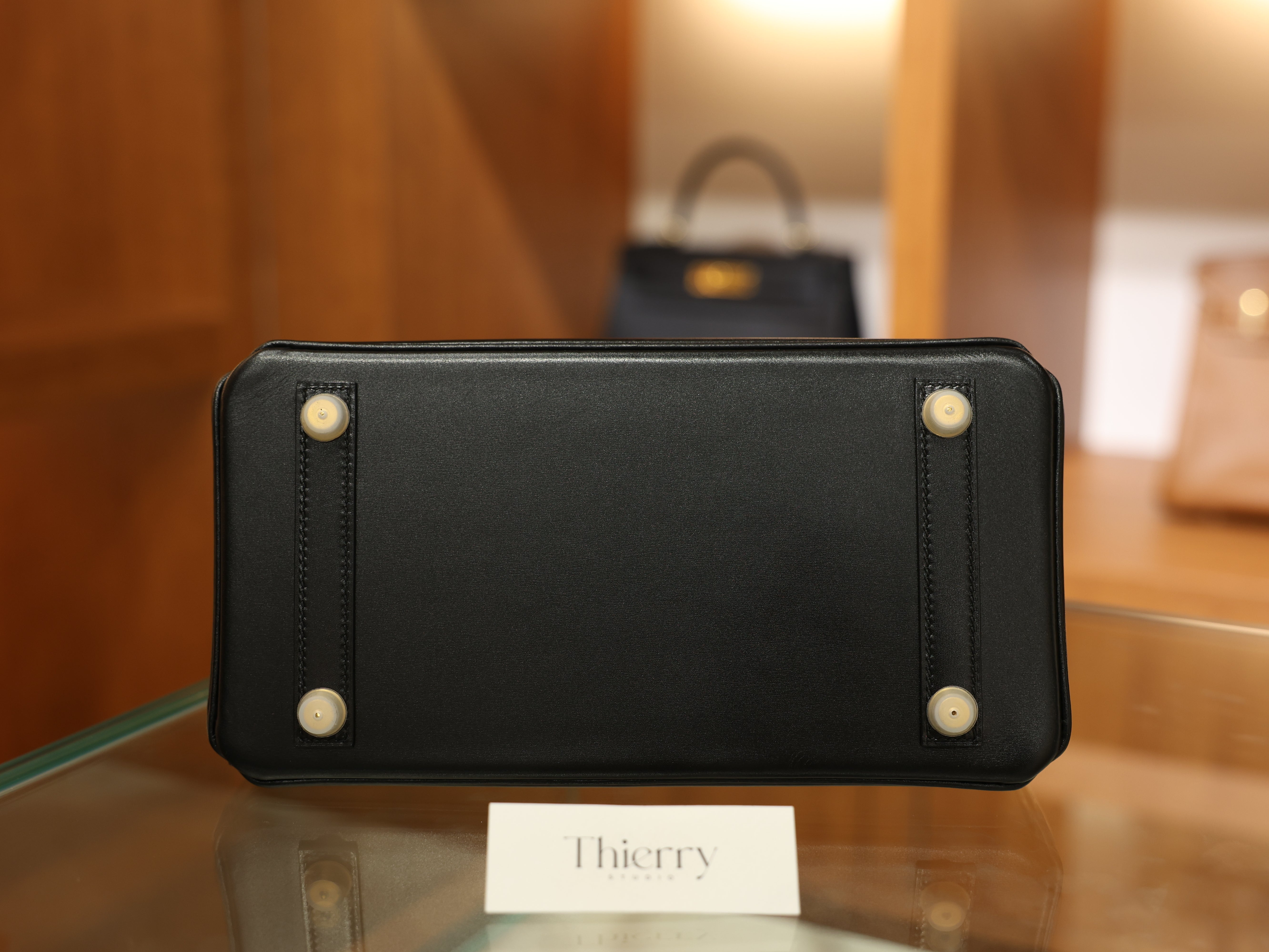 버킨 25 복스 르투르네 블랙 금장