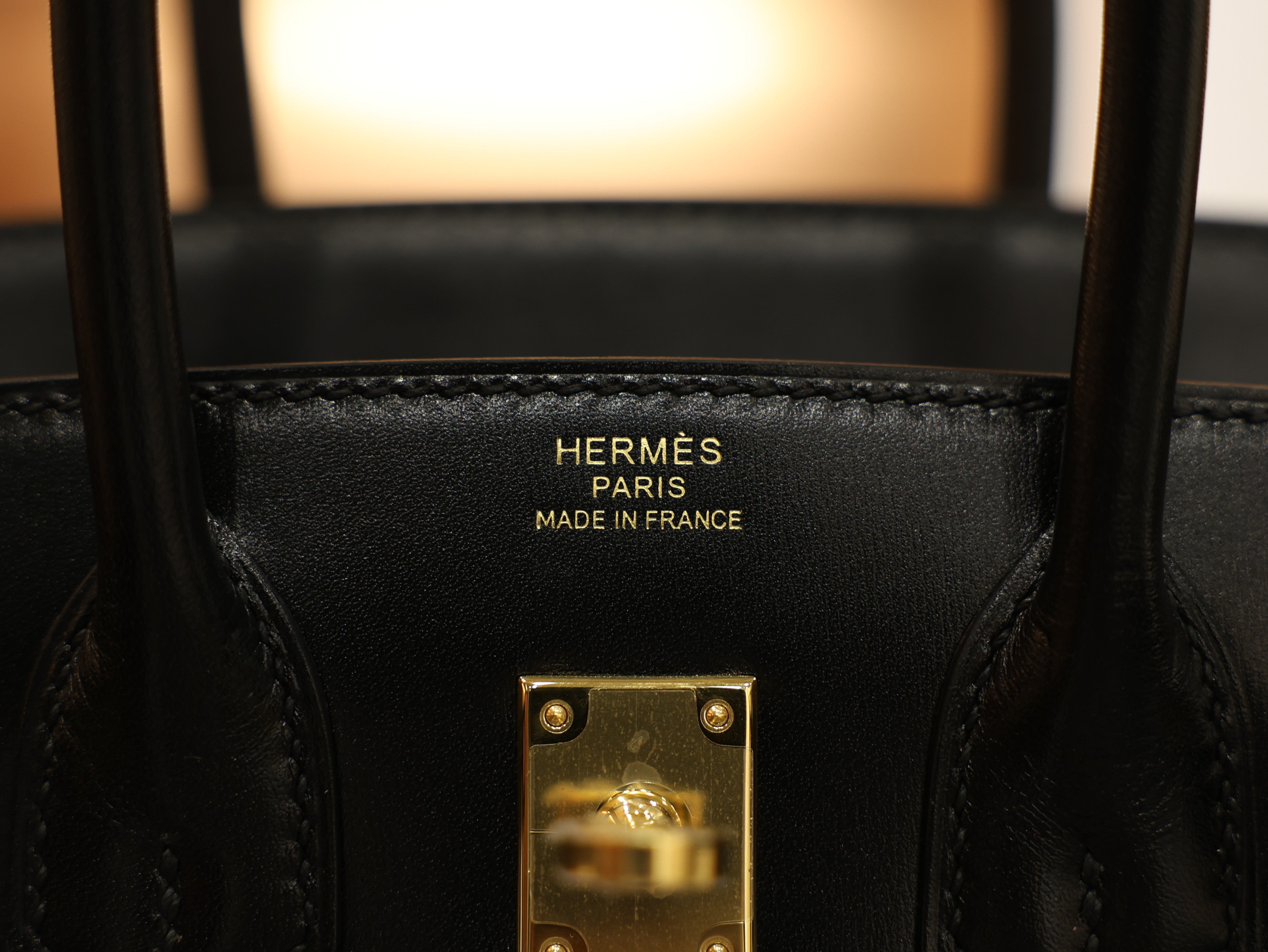 버킨 25 복스 르투르네 블랙 금장