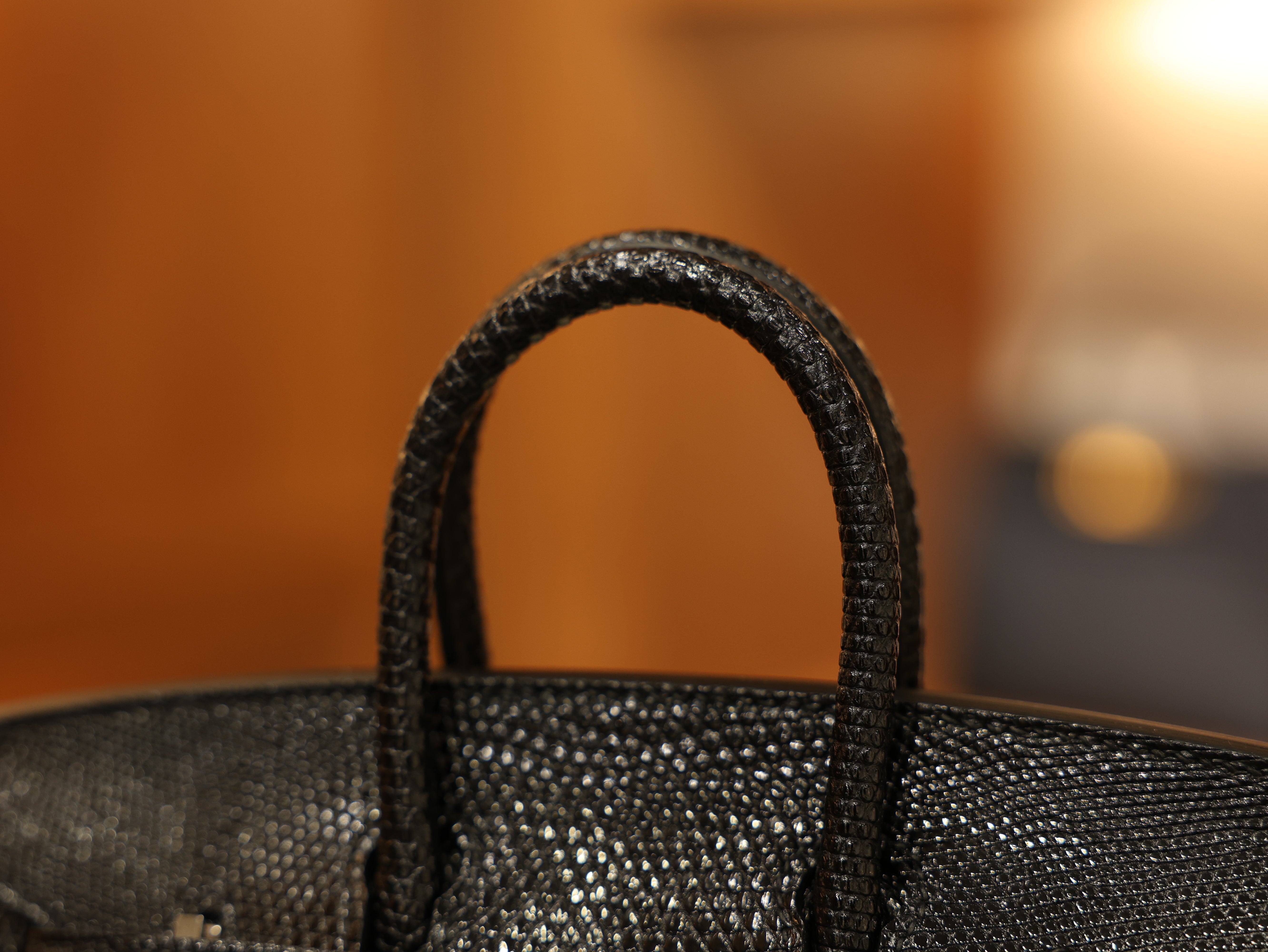 버킨 20 리자드 블랙 은장