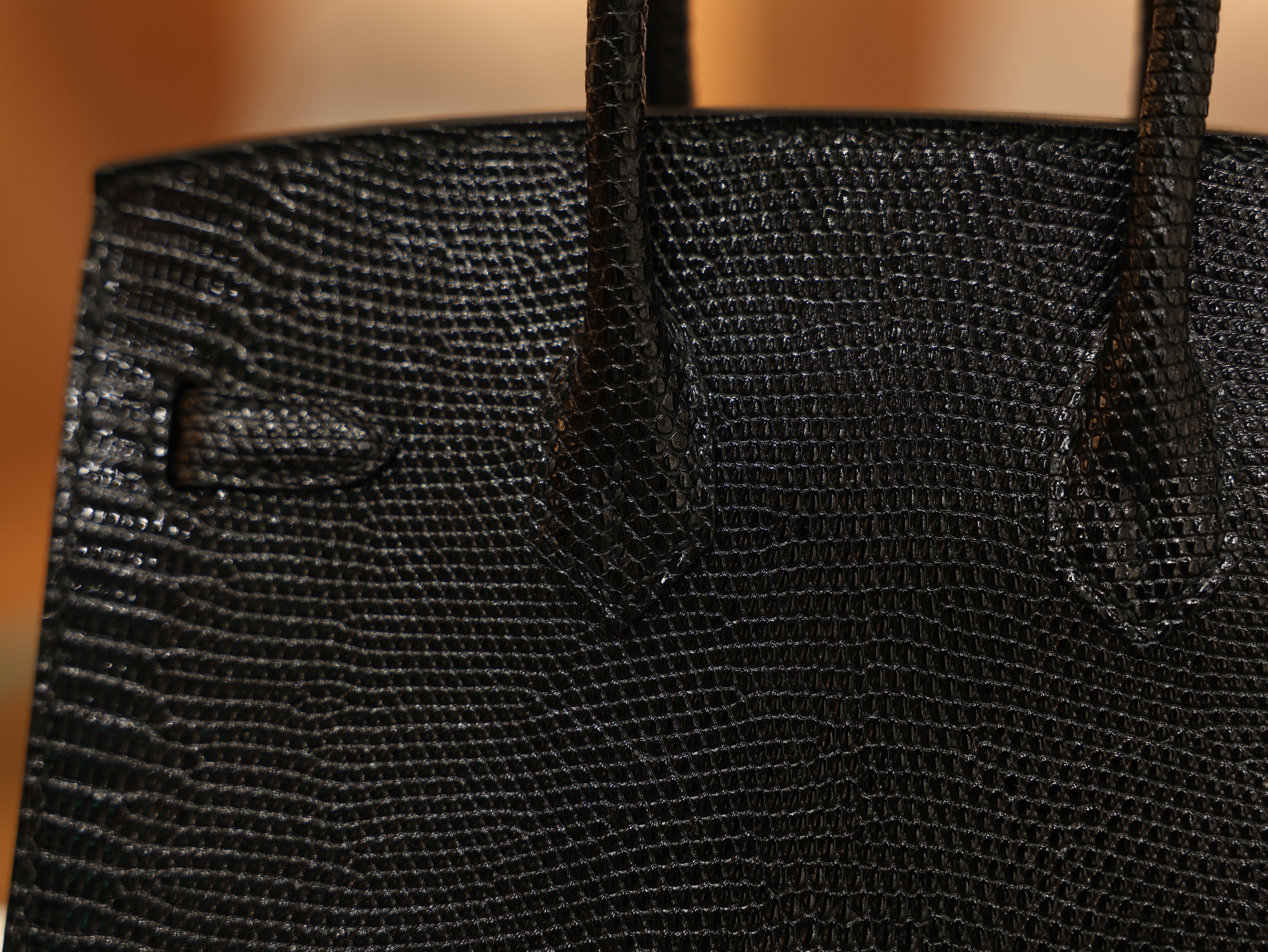 버킨 20 리자드 블랙 은장