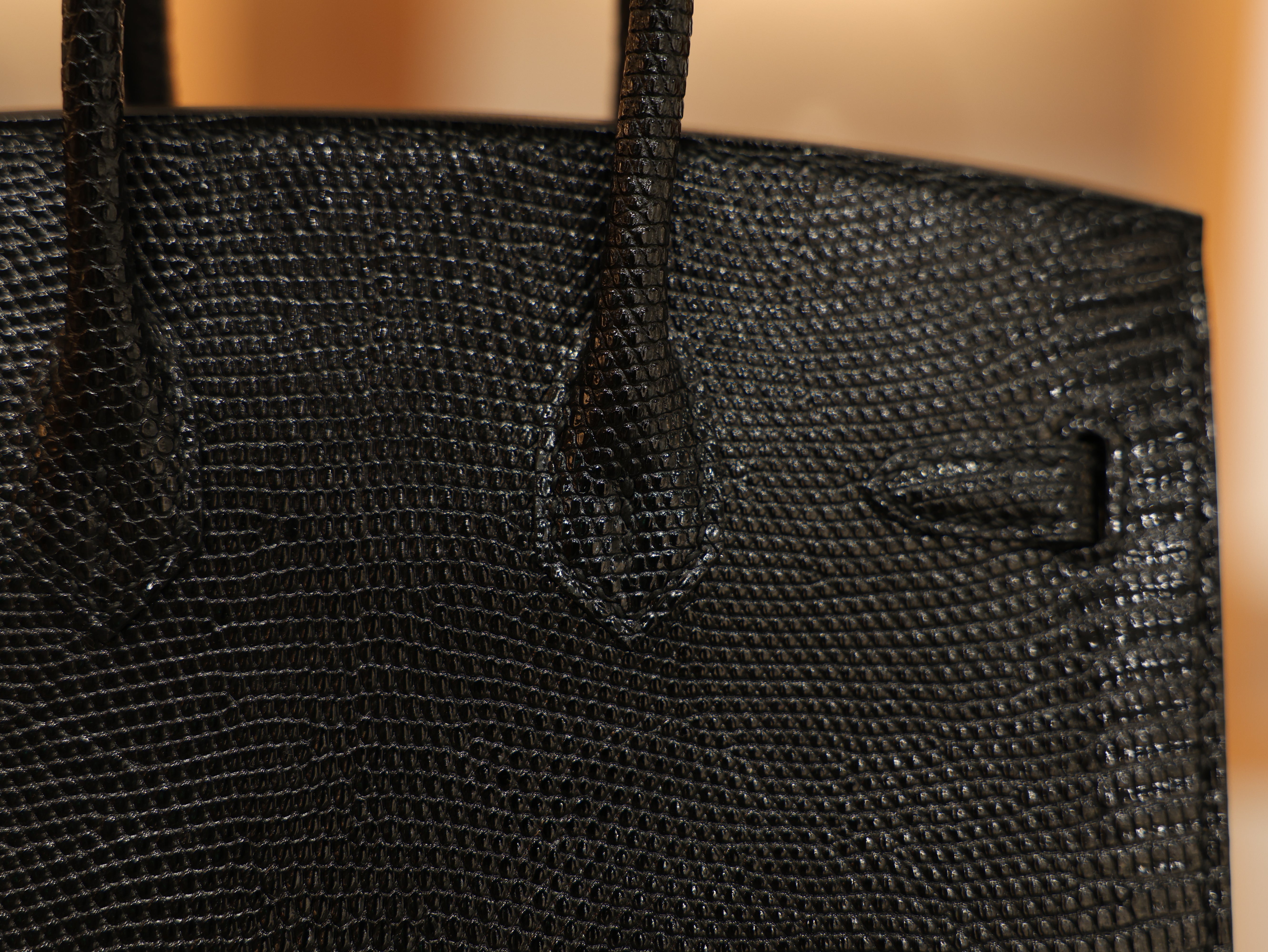 버킨 20 리자드 블랙 은장