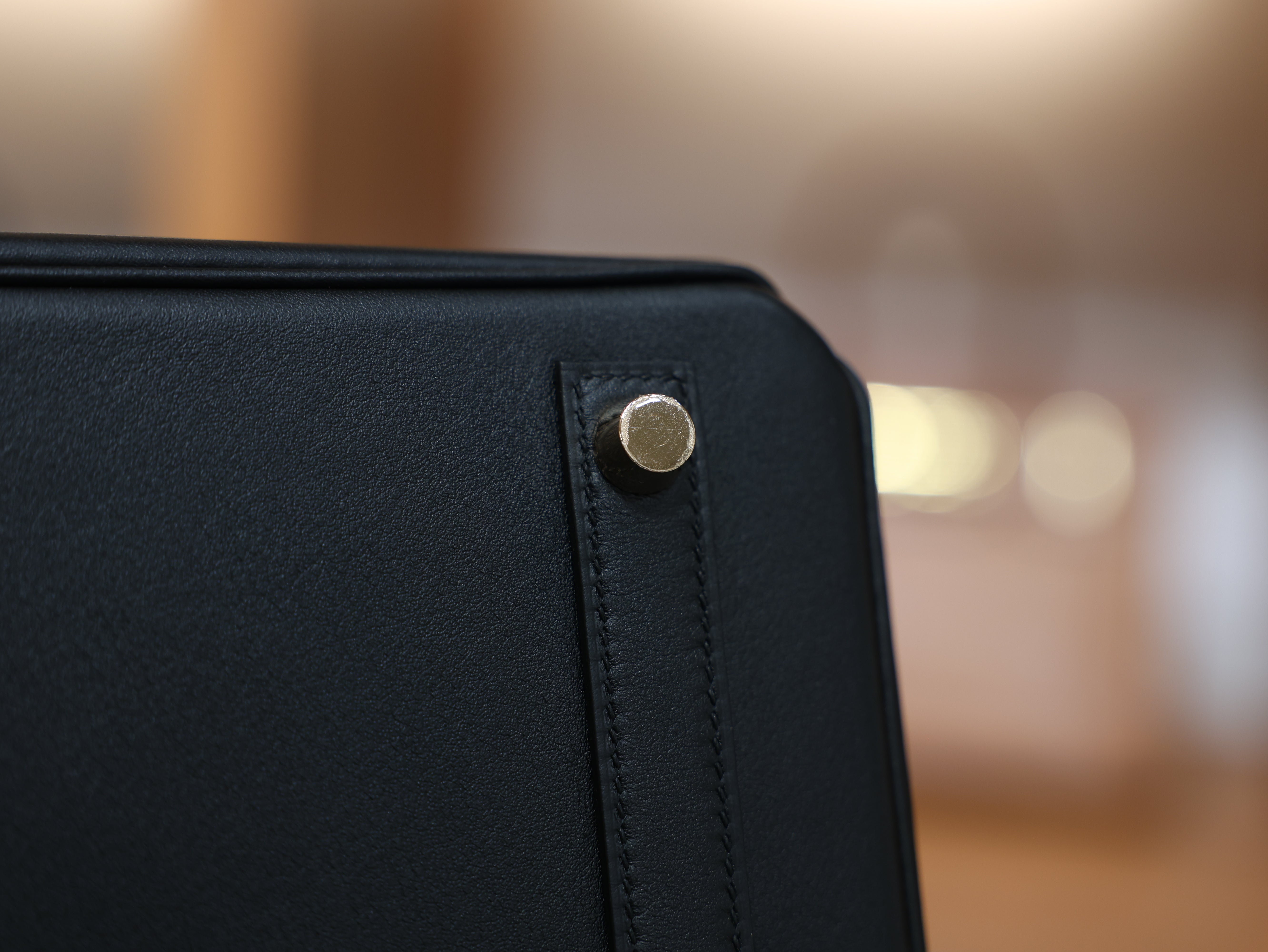 버킨 25 스위프트 블랙 로즈골드