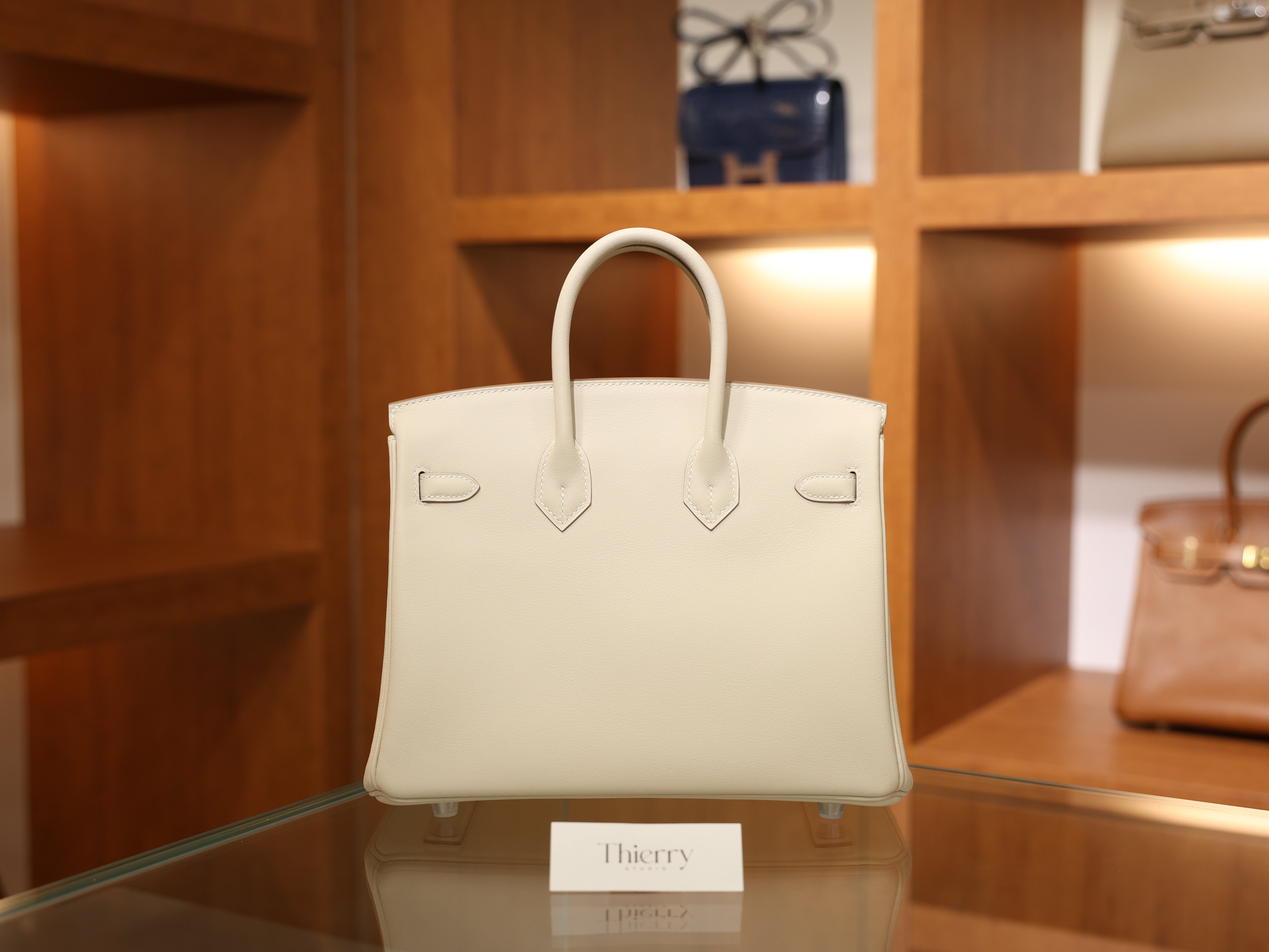 버킨 25 스위프트 끄레 은장